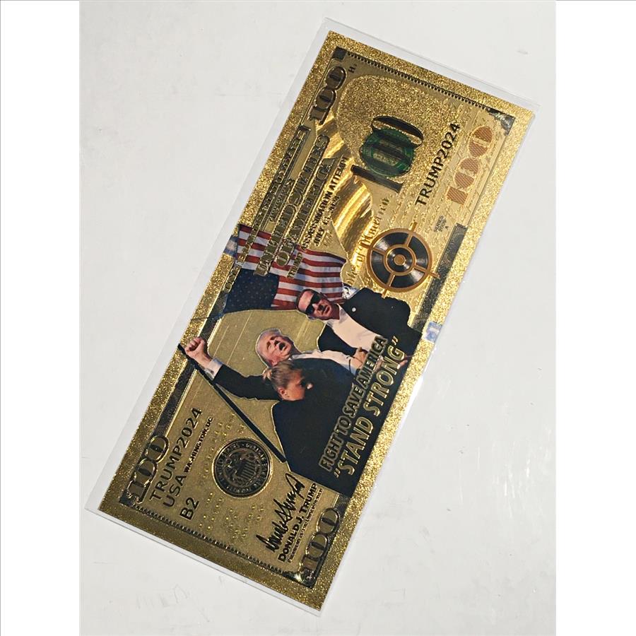 Trump Banknote Donald J. Trump Gold Foil 100 Dollar Banknote | Property Room