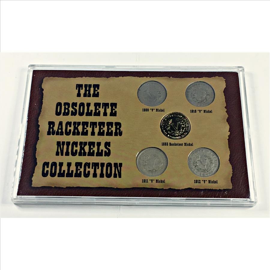 75000 Rackateir The Obsolete Racketeer Nickel Collection*1883 24K Gold Layered ...