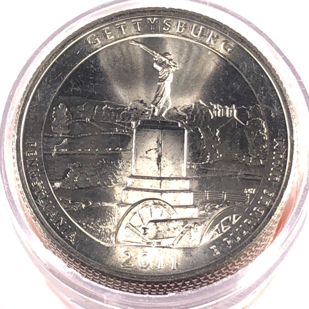 $10 Tube of 2011-P & D Gettysburg National Park Commemorative America ...