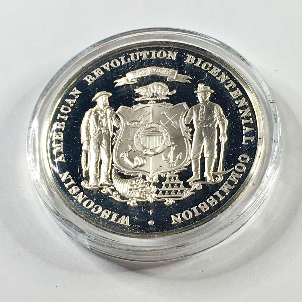 1.1oz Proof Sterling Silver Commemorative of the State of Wisconsin*The ...