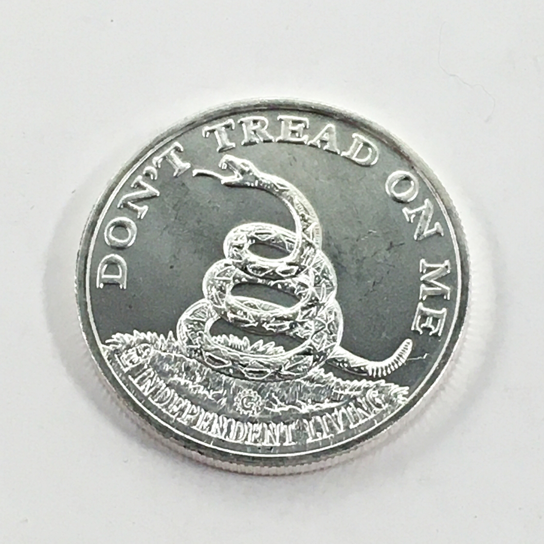 thumbnail image 2 of Lot Of 5 - Don't Tread On Me .999 Fine Silver Rounds – 1 Oz Each (Cut Saw Mint) 2 of 3