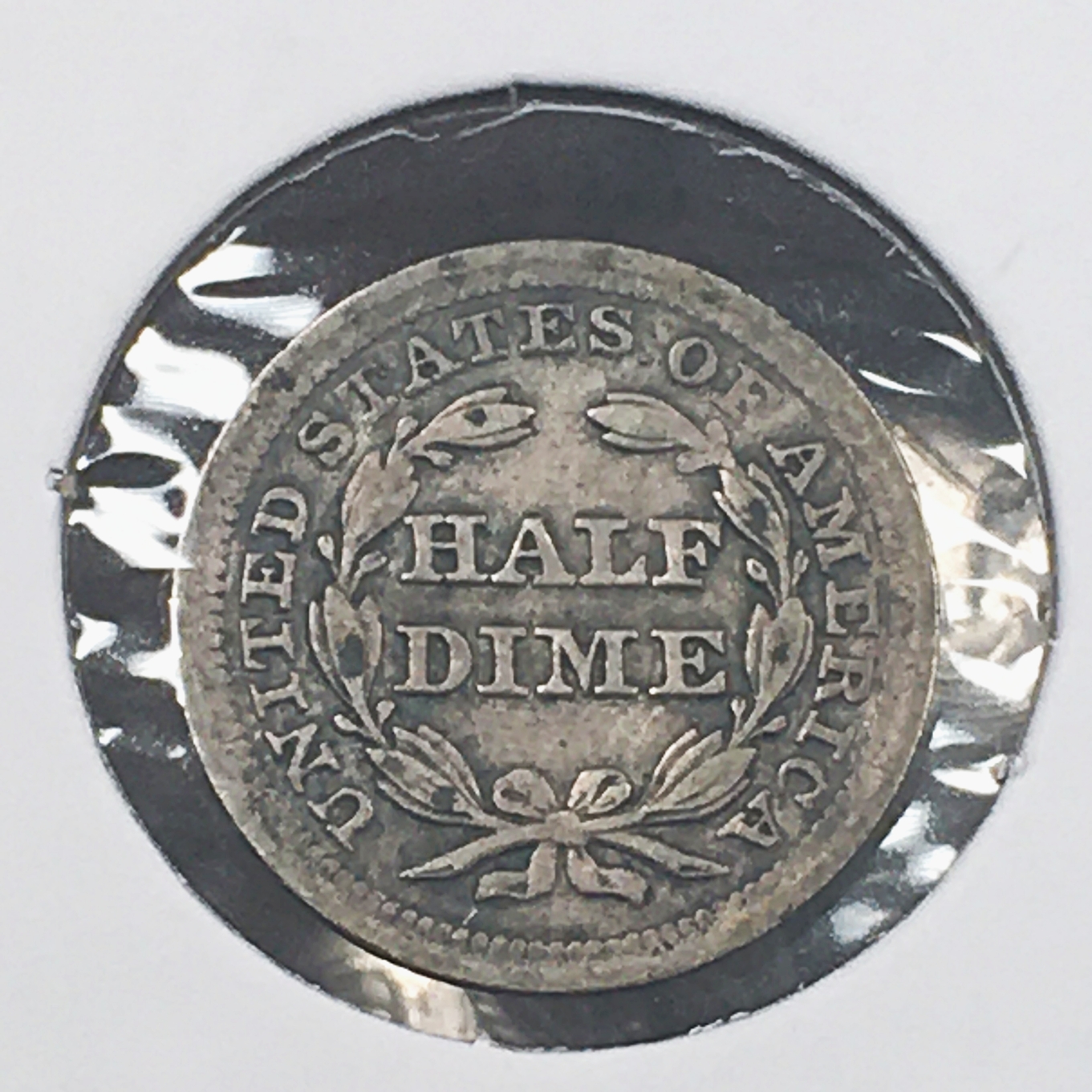 1857 Silver Seated Liberty Half Dime*LIBERTY Fully Visible | Property Room