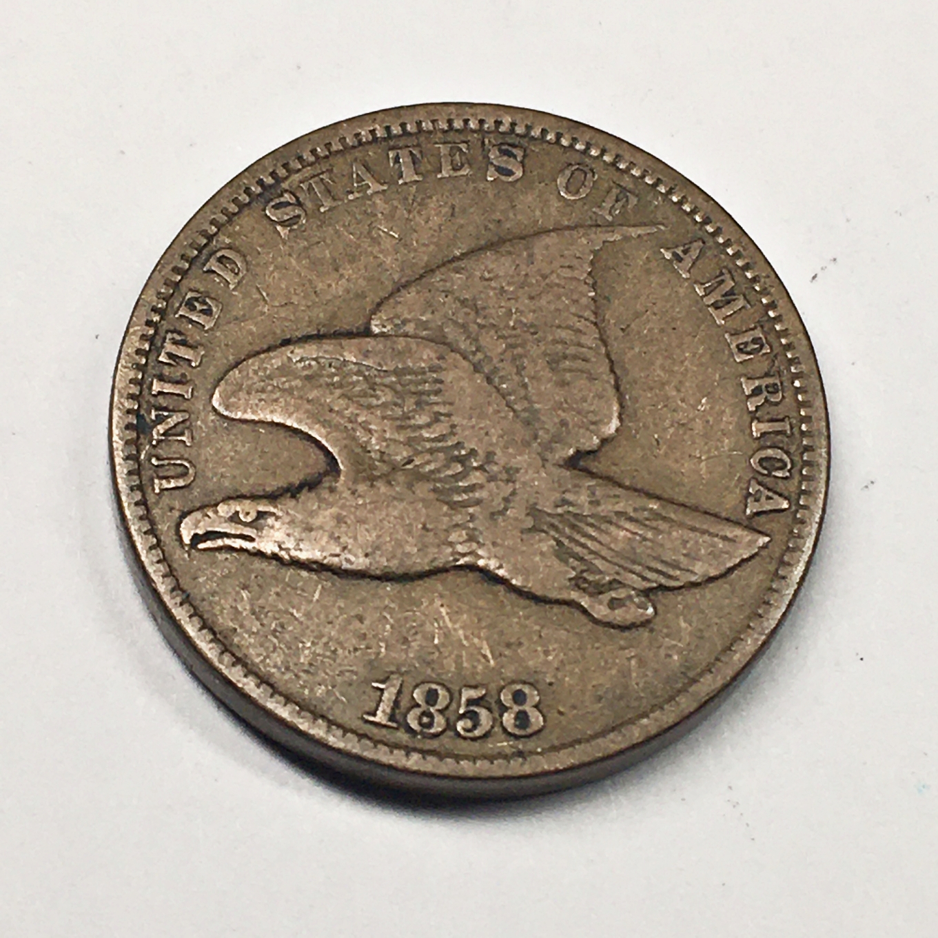 1858 Small Letter Variety Flying Eagle Cent | Property Room