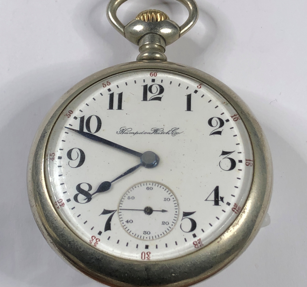 1908 Hampdon 17 Jewel Pocket Watch*Size 18*SN 2524527*Grade 64