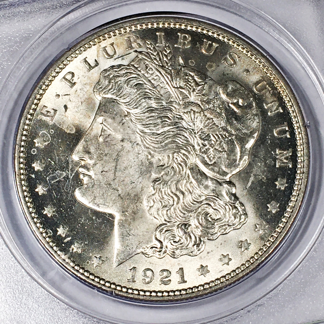 1921 Morgan Silver Dollar*Graded MS63 by PCGS*Rattler Holder | Property ...