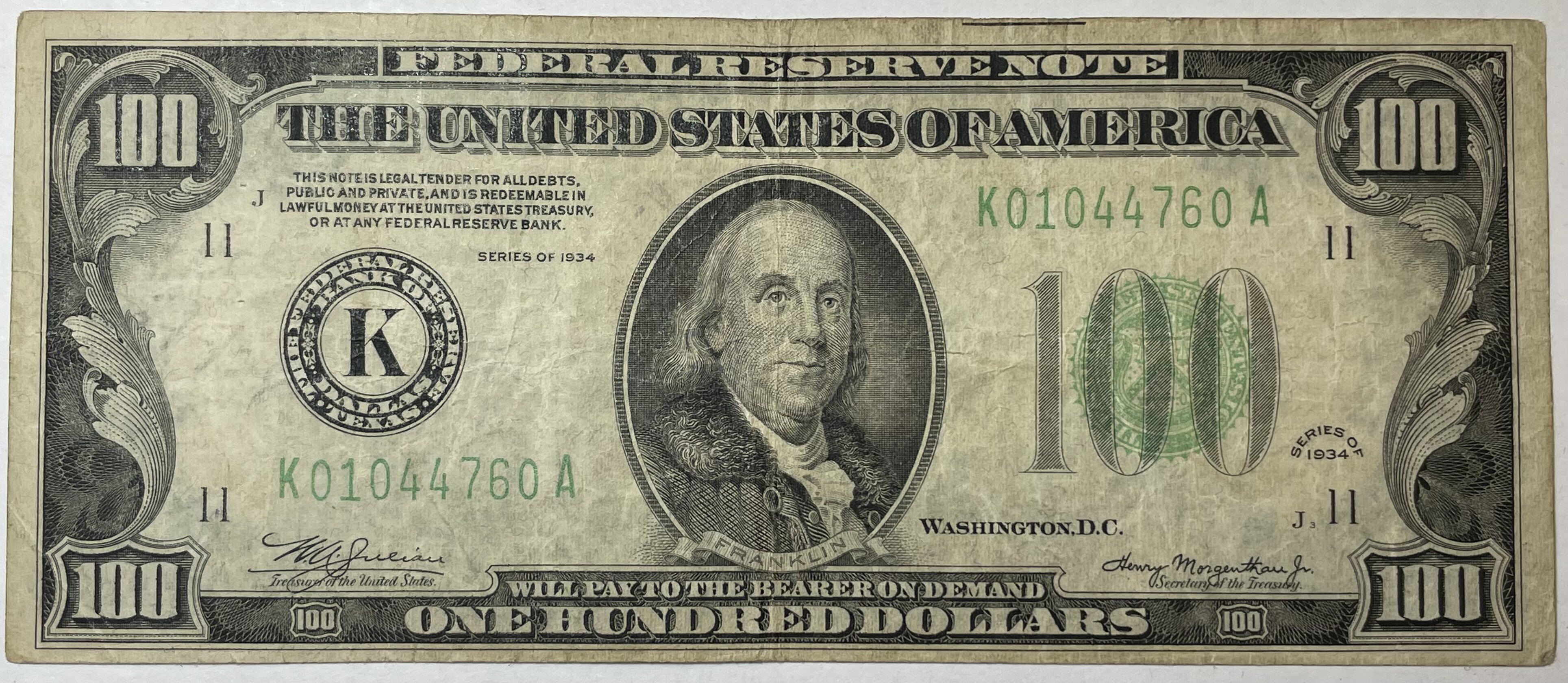De100 Bill 1934 - zirv9hc