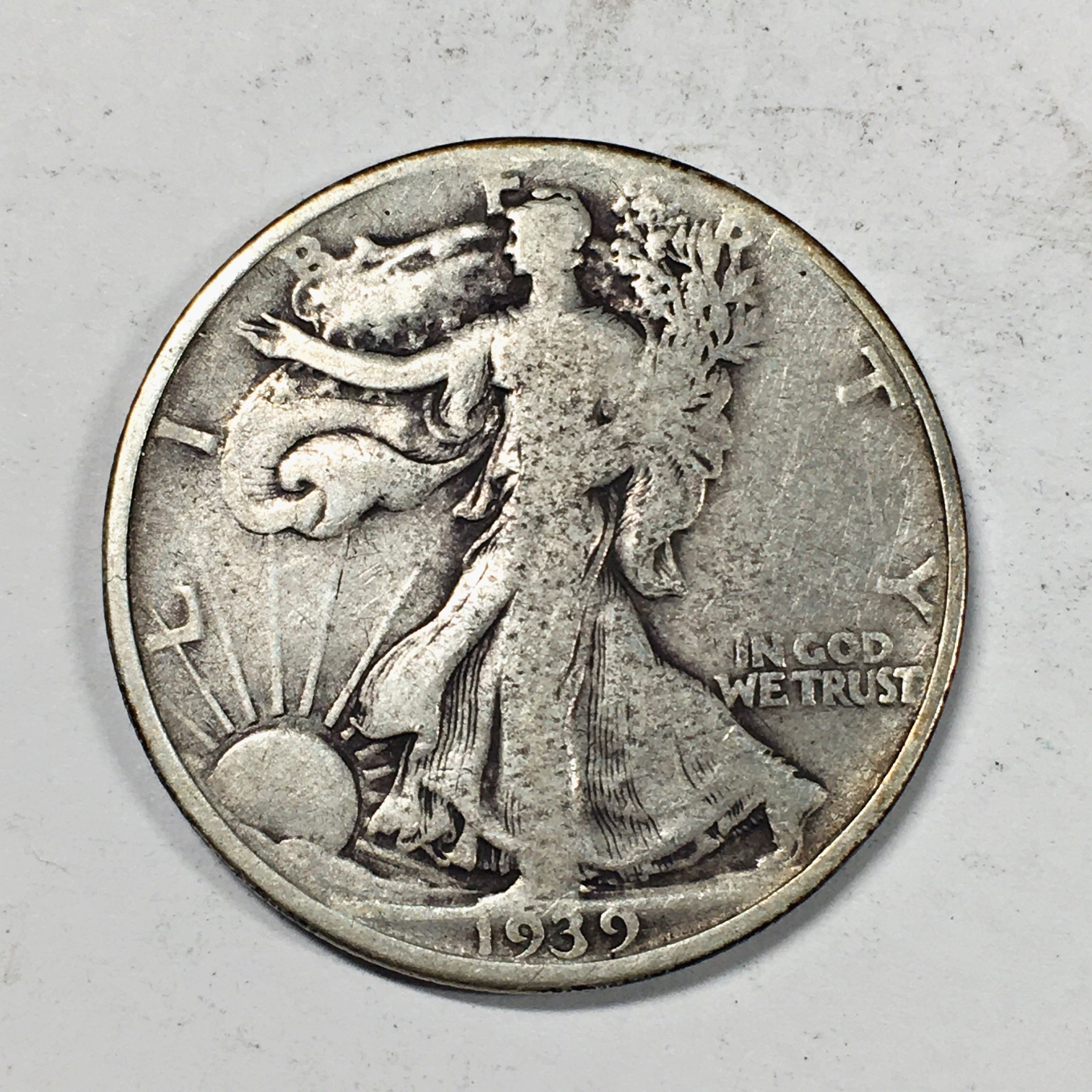 1939 Silver Walking Liberty Half Dollar | Property Room