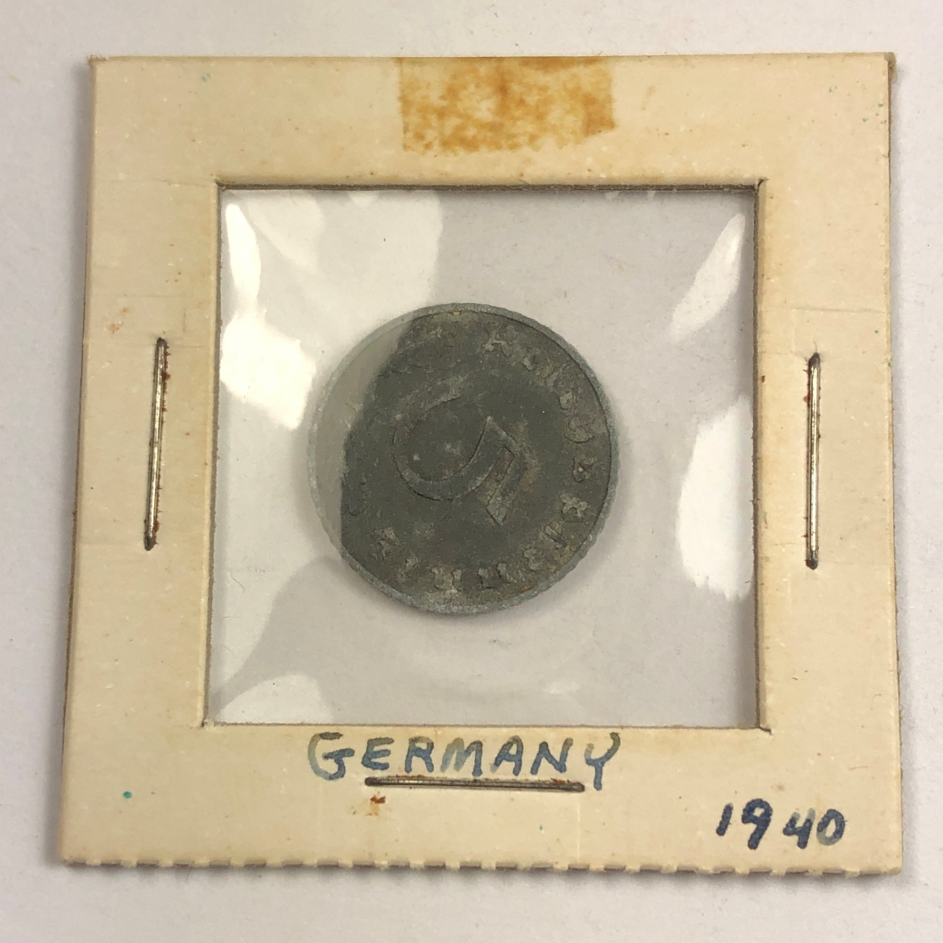 1940 Germany 5 Pfennig Coin ReichsPfennig Property Room