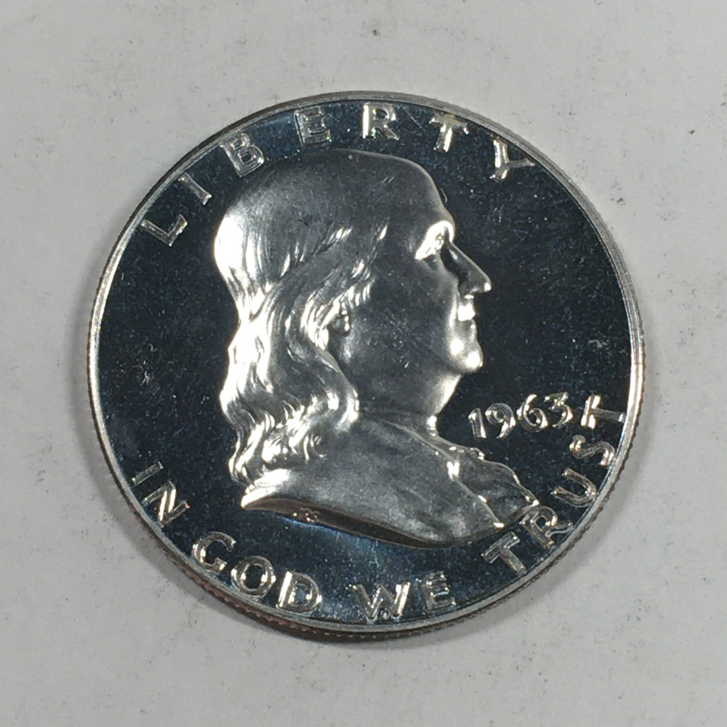 1963 Silver Proof Franklin Half Dollar DCAM Property Room 1963-silver-proof-franklin-half-dollar-dcam-property-room
