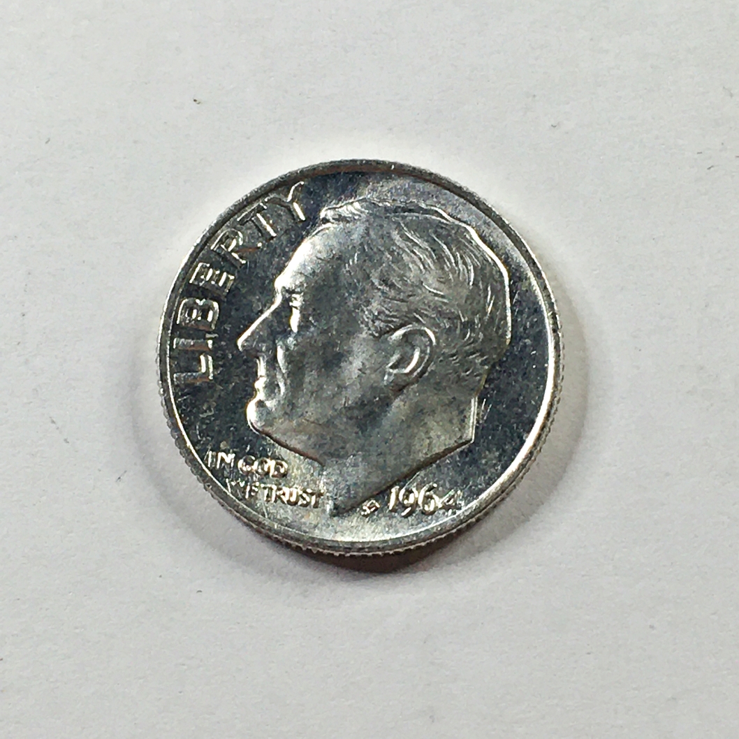 1964 Silver Roosevelt Dime*High Grade with Original Luster | Property Room