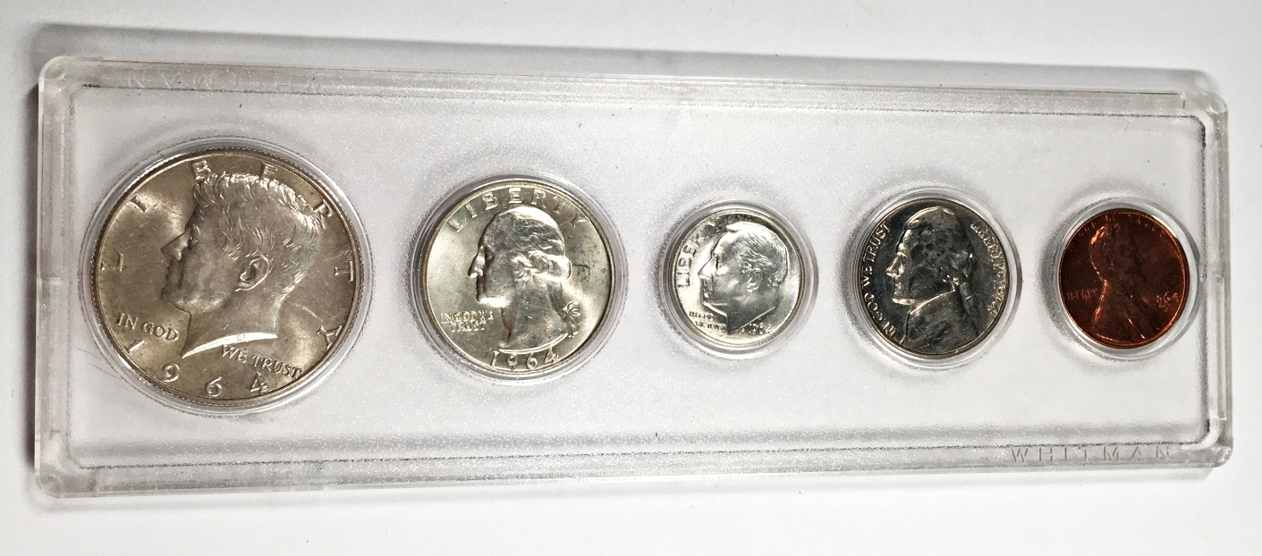Silver Year Collection 1964 Silver Year Set in Capital Plastics Holder | Property Room