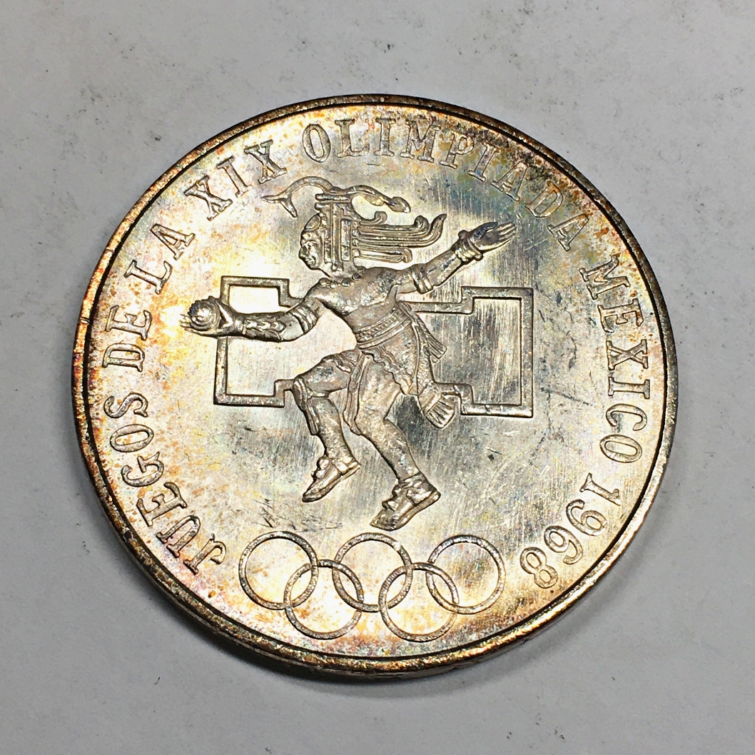 1968 Mexico Silver 25 Pesos Olympiad XIX Coin | Property Room