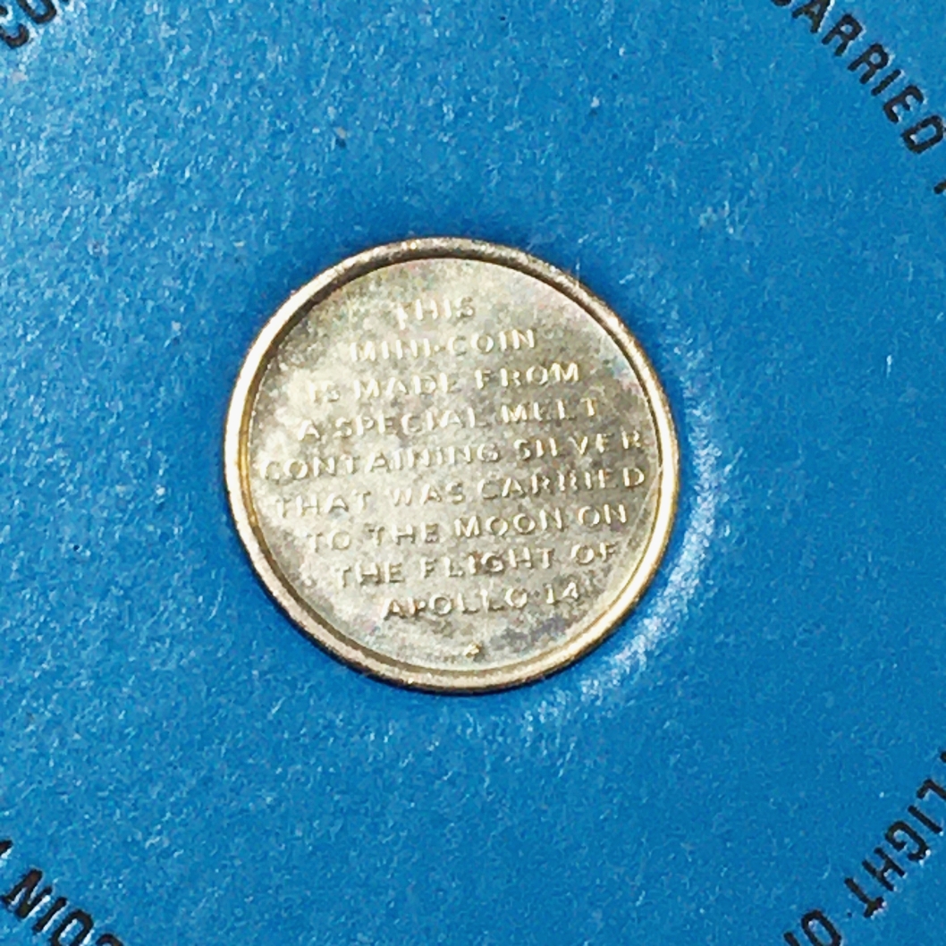 1971 Silver Coin Made From the Silver Carried to the Moon on Apollo 14 ...