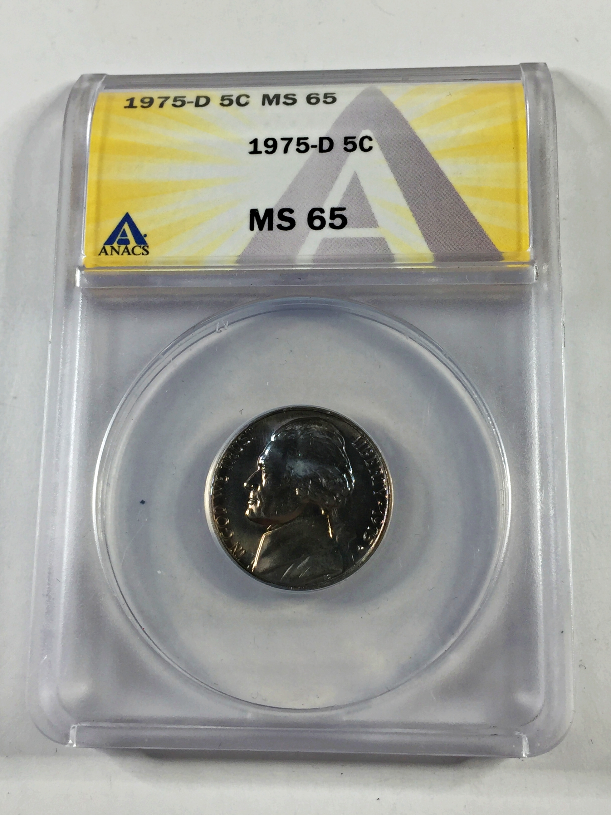 1975-D Jefferson Nickel*Graded MS65 by ANACS | Property Room