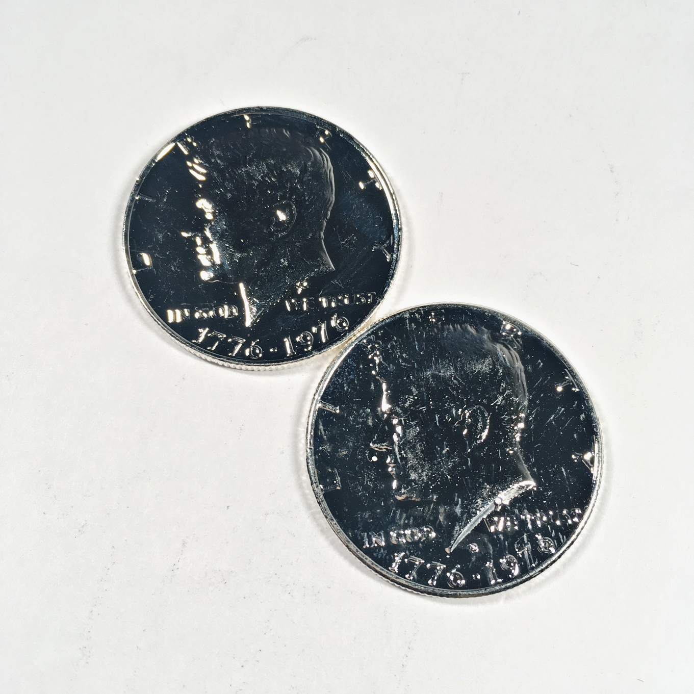 1976 and 1976-D Silver Layered US Bicentennial Commemorative Kennedy ...
