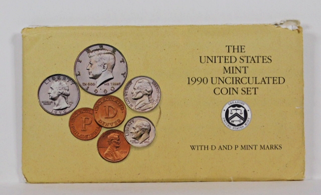 1990 United States Mint Uncirculated Coin Set*Both P and D Mint Marks ...