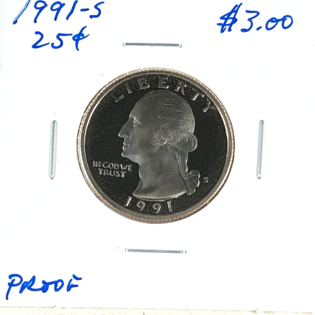 1991-S Proof Washington Quarter*Deep Cameo
