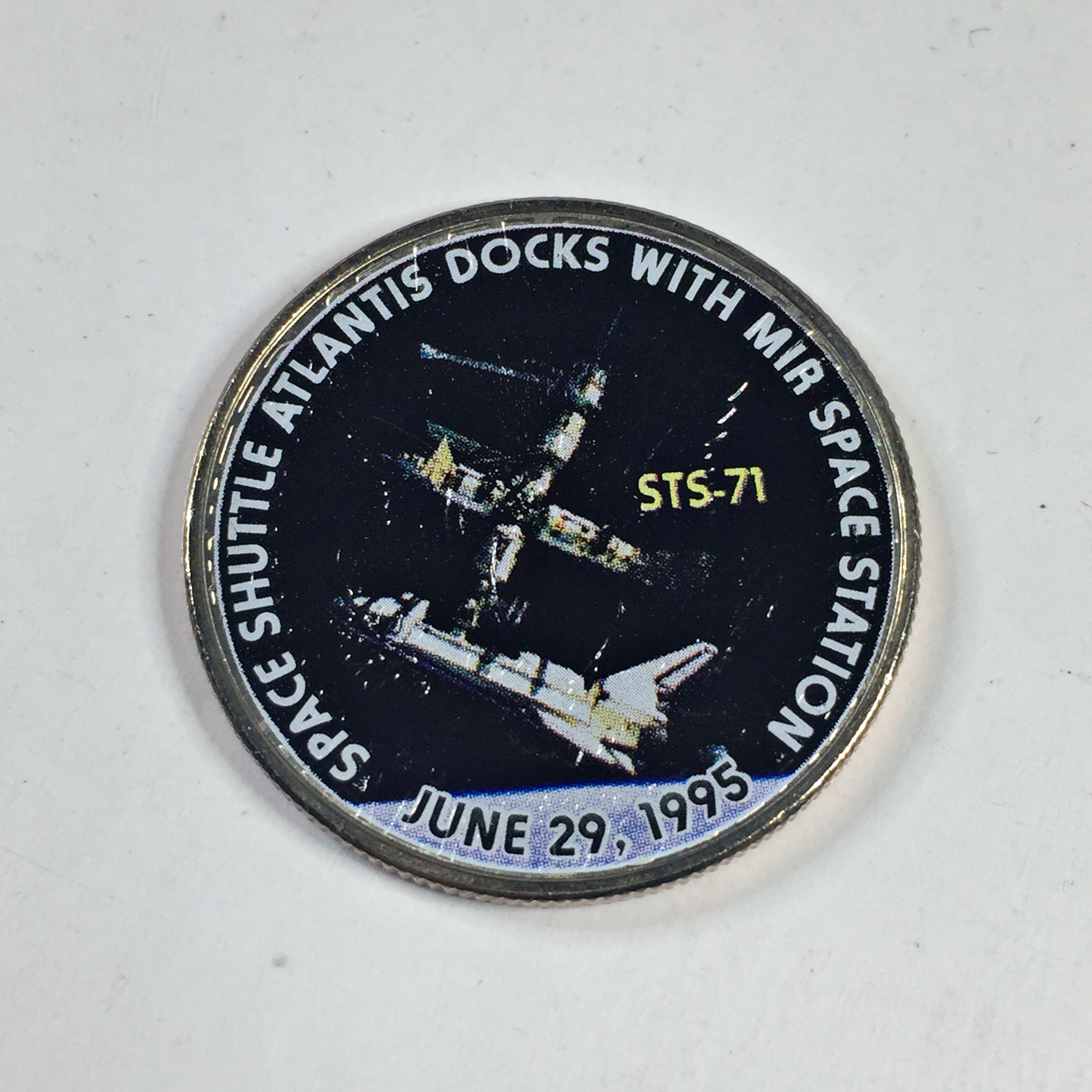 1994-D High Grade Colorized Kennedy Half Dollar Commemorating STS-71 ...