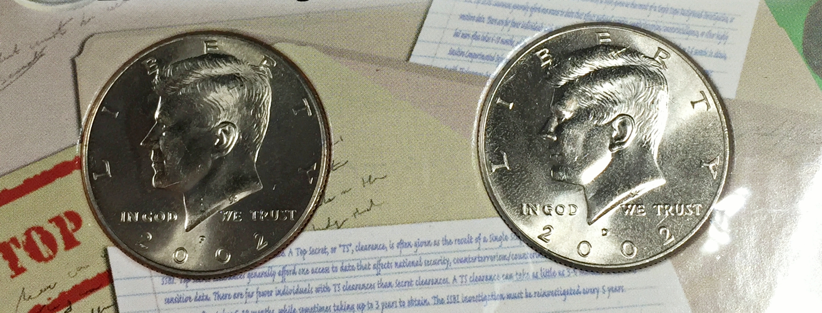 2002P & D Kennedy Half Dollars*Never Released For Circulation*In