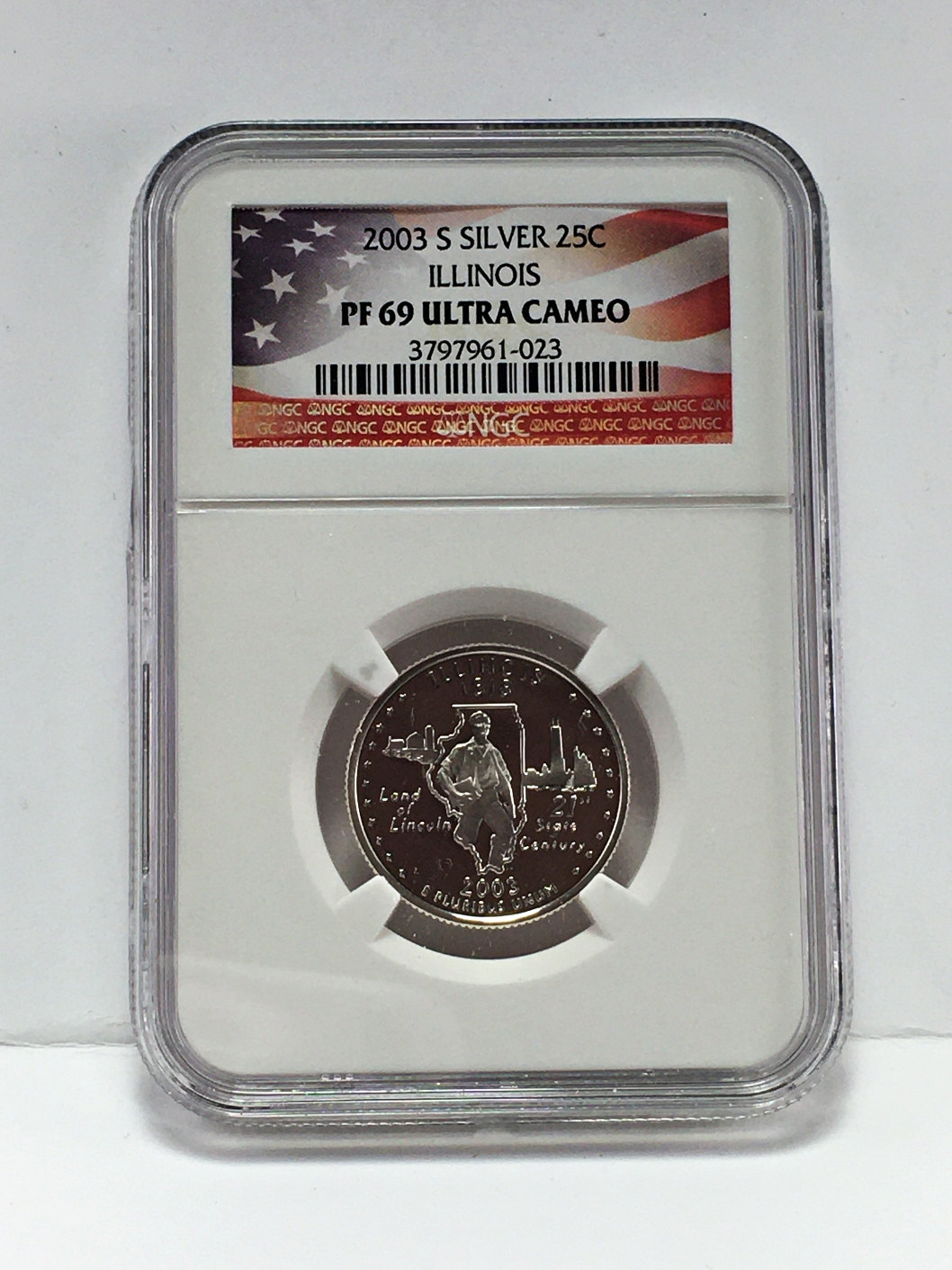 2003-S Proof Silver Illinois State Commemorative Washington