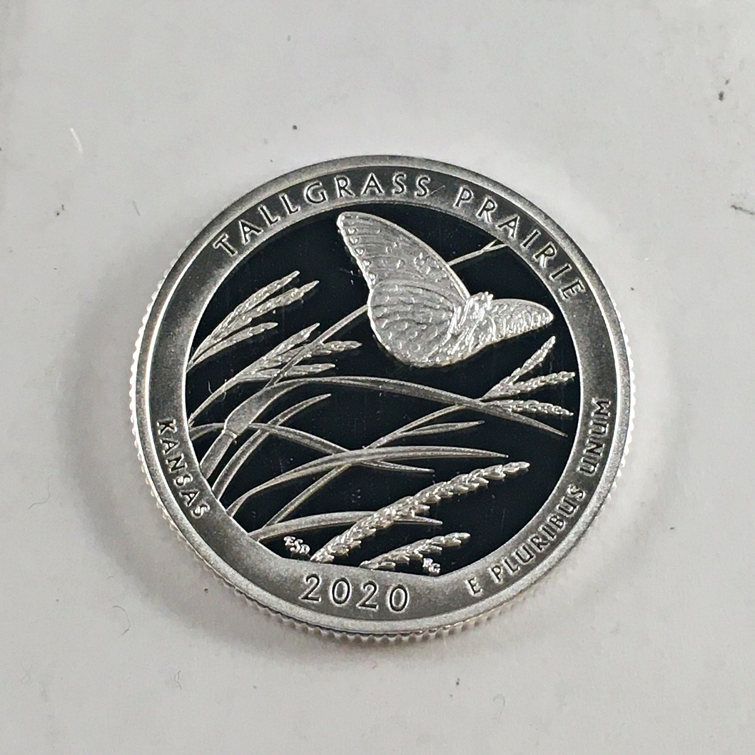 2020S Tallgrass Prairie Commemorative Proof Silver Quarter*DCAM Property Room