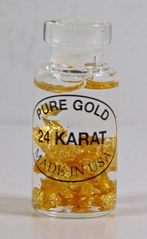 24K Pure Gold in Small Vial*Total Weight Including Vial is 9.66 Grams ...