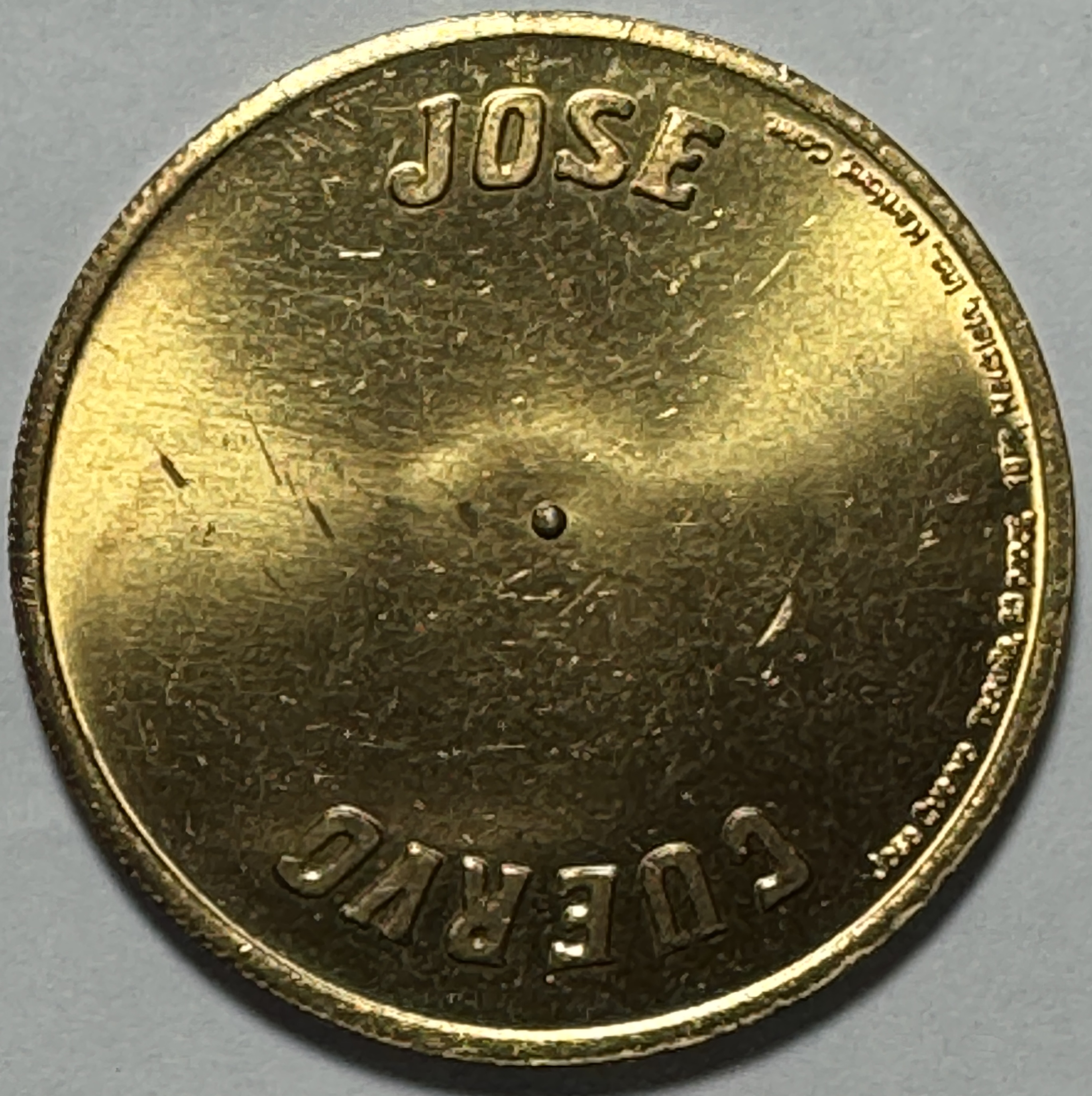 Vintage 1977 Jose Cuervo Tequila Commemorative Brass Spinner Token ...