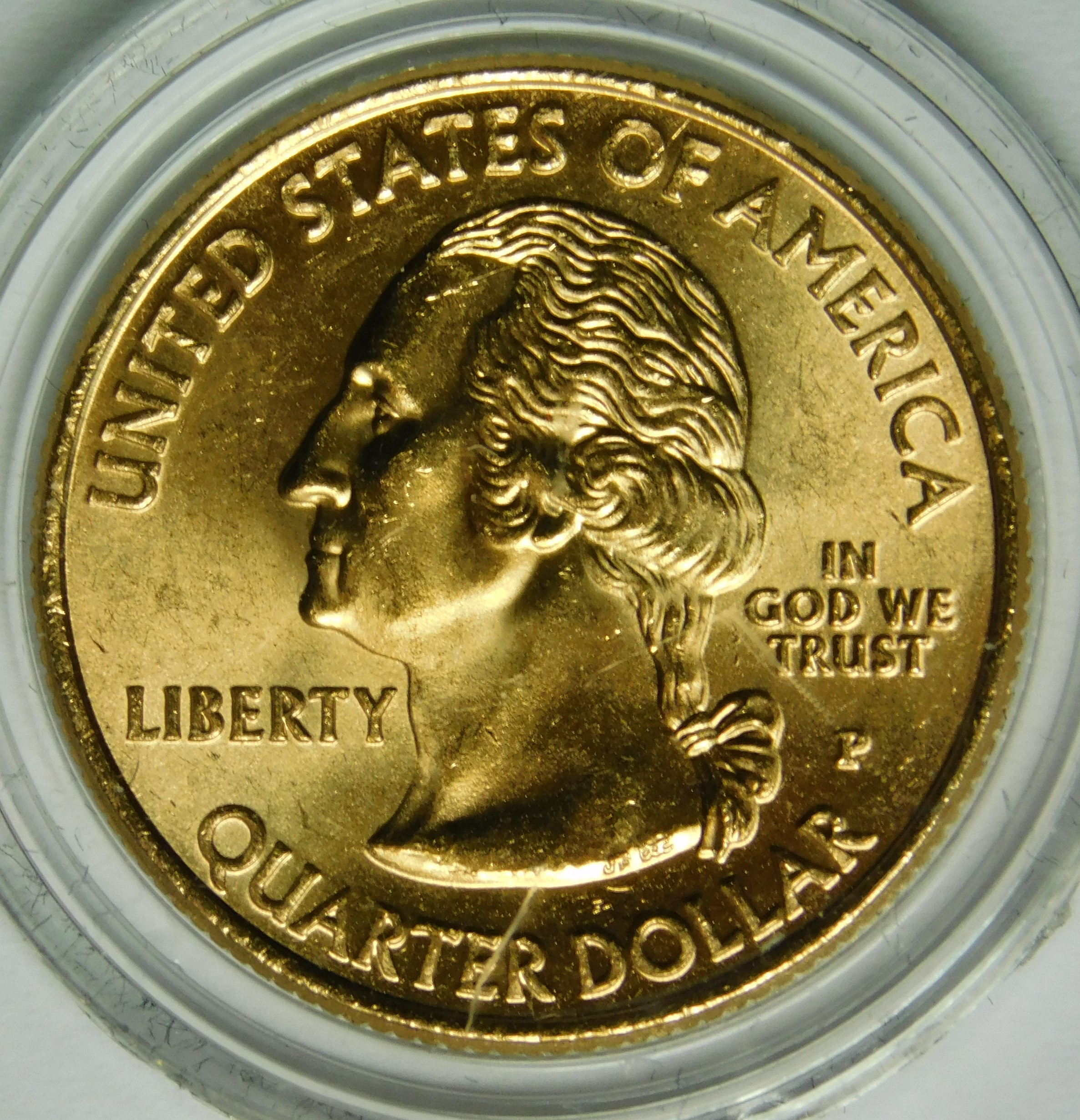 2008P 24K GoldLayered Oklahoma Commemorative State Quarter In