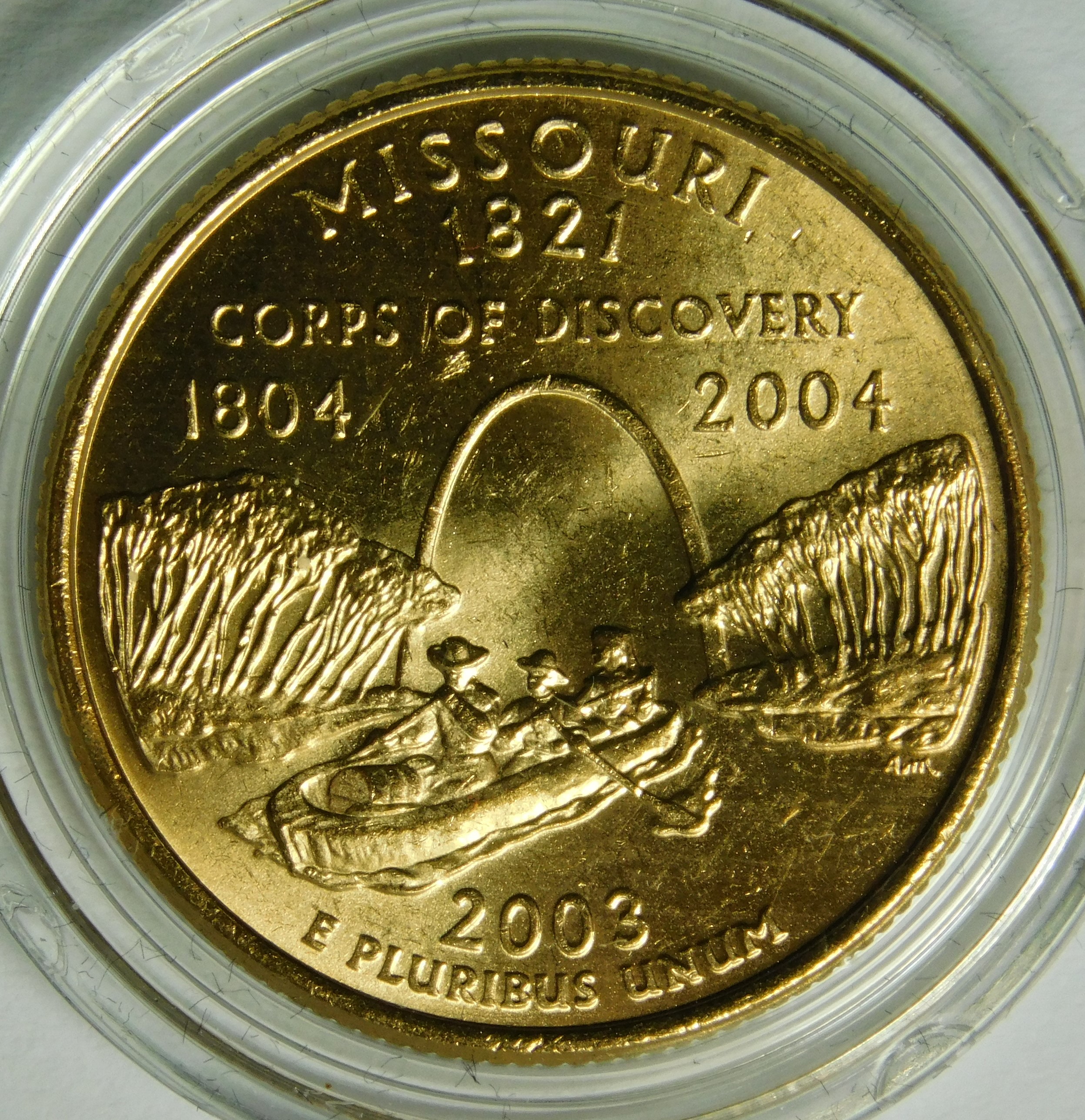 2003P 24K GoldLayered Missouri Commemorative State Quarter In