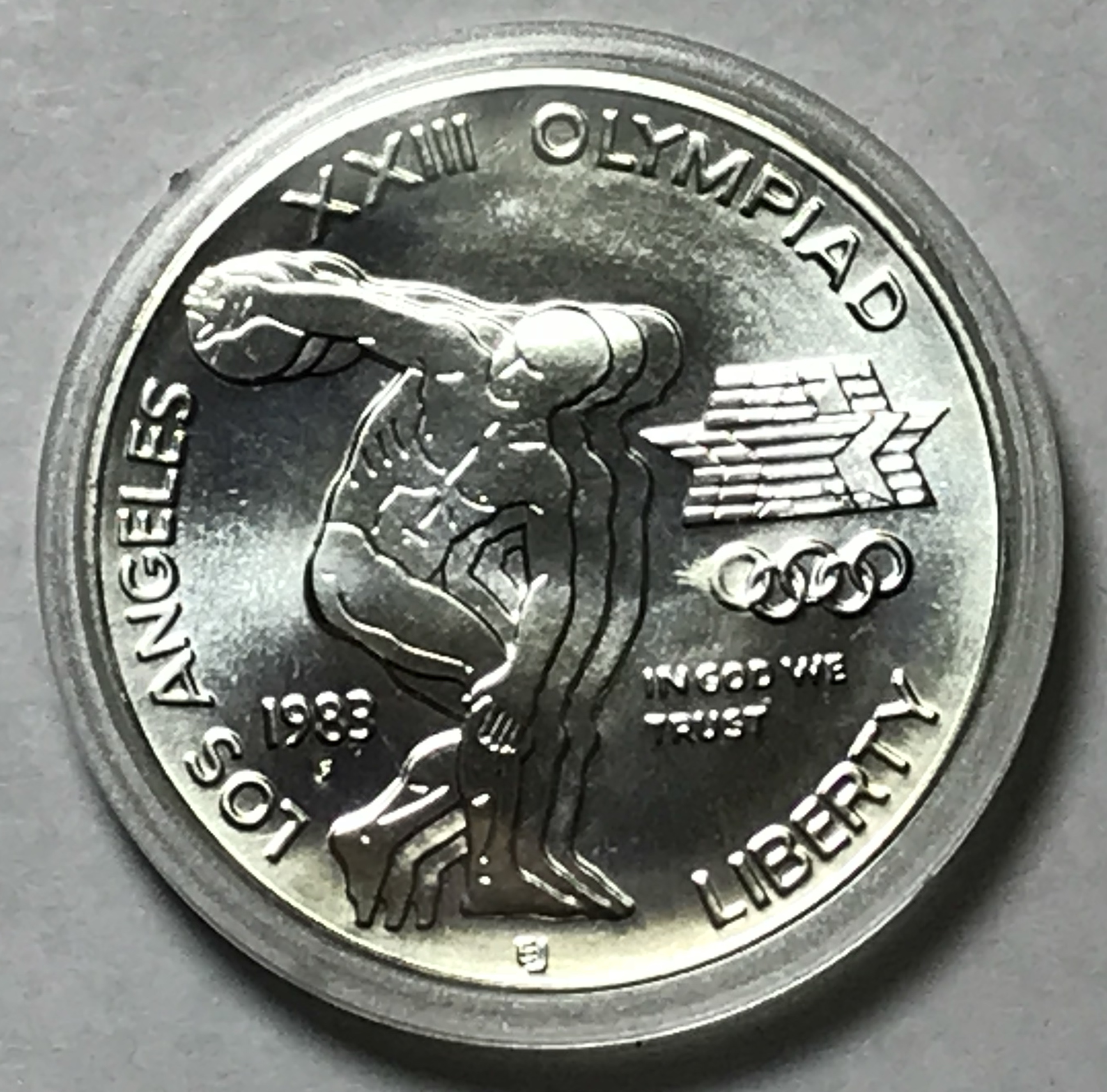 1983S Los Angeles XXIII Olympiad Commemorative Silver Dollar San