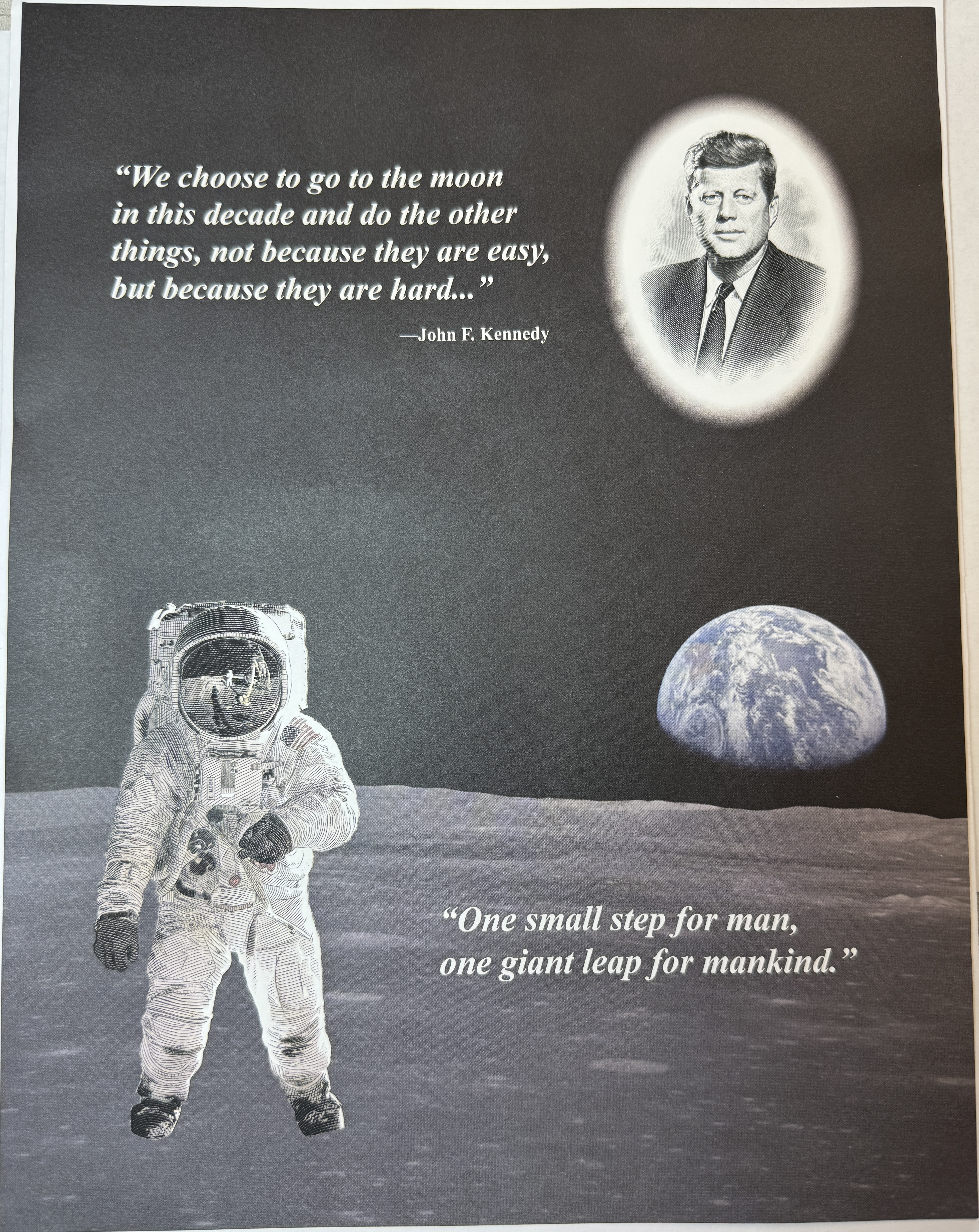 Apollo Space Program - John K. Kennedy - 8 1/2 x 11 Print | Property Room