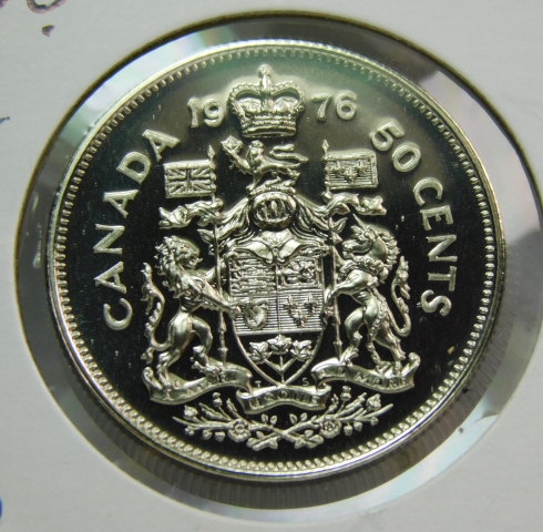 1976 CANADA 50¢ HALF DOLLAR COIN BRILLIANT UNCIRCULATED