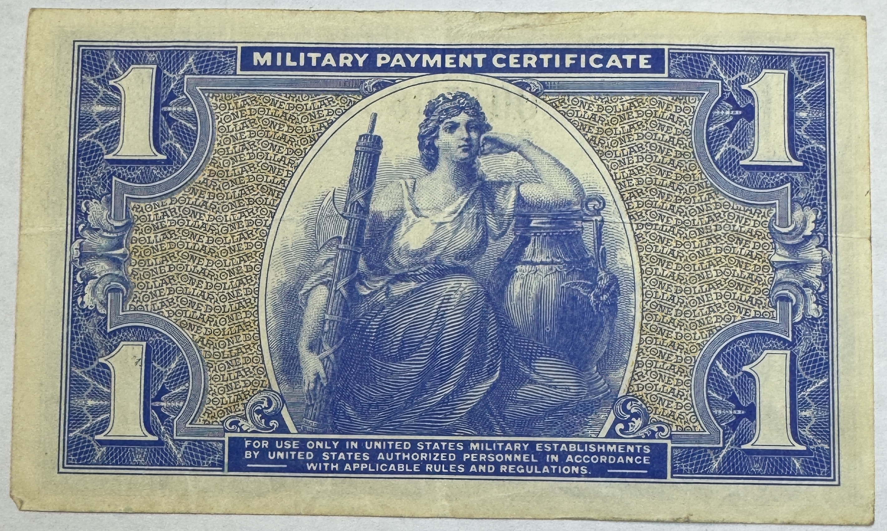 RARE REPLACEMENT NOTE Series 541 1958-1961 $1 Military Payment ...