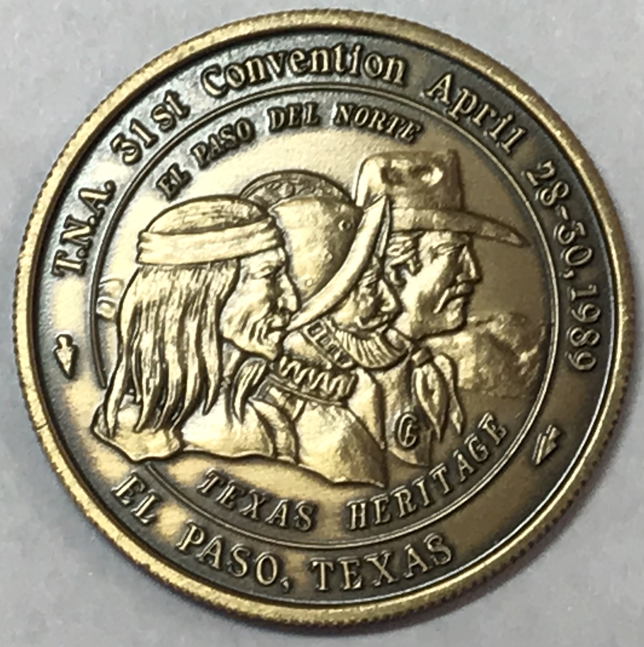 1989 Texas Heritage El Paso, Texas Texas Numismatic Association 31st Convention Commemorative