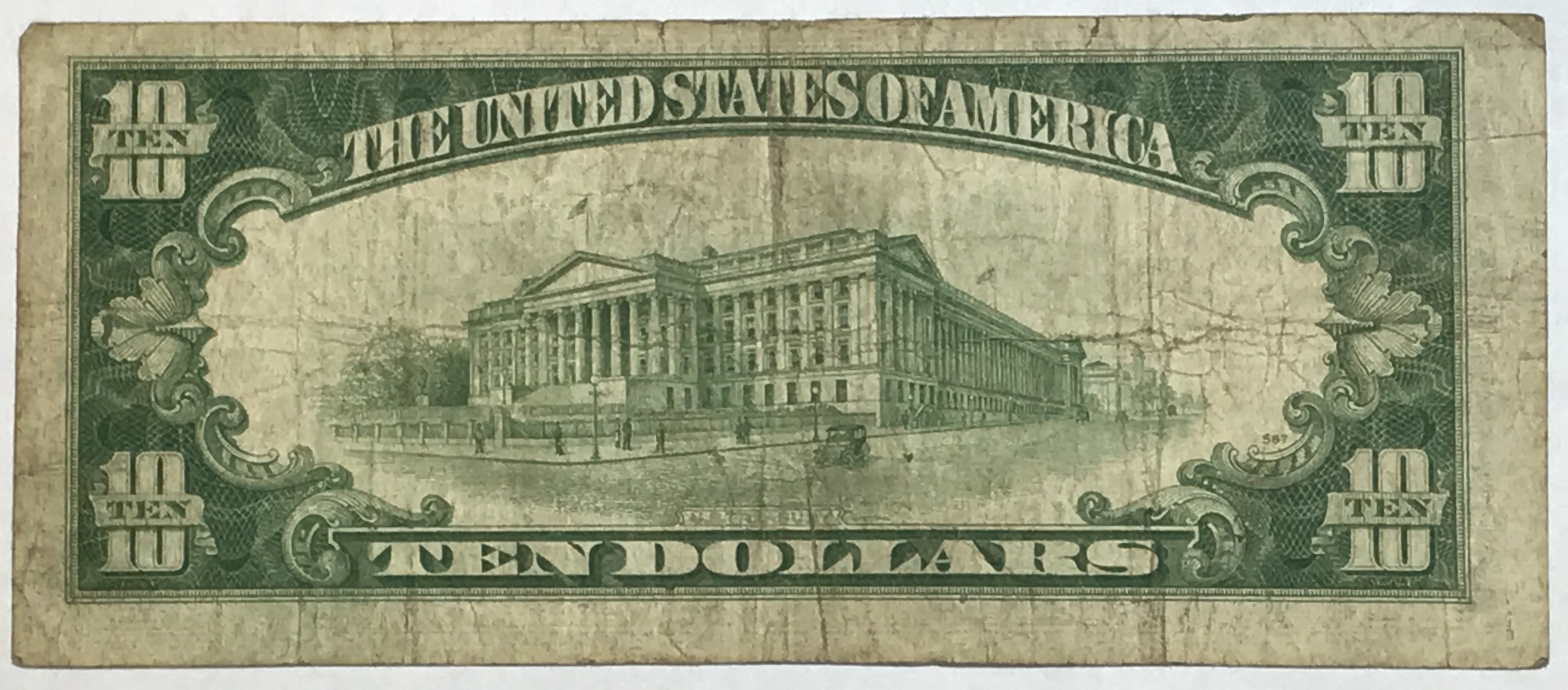 1934 10 Federal Reserve Note Minneapolis, Minnesota Property Room