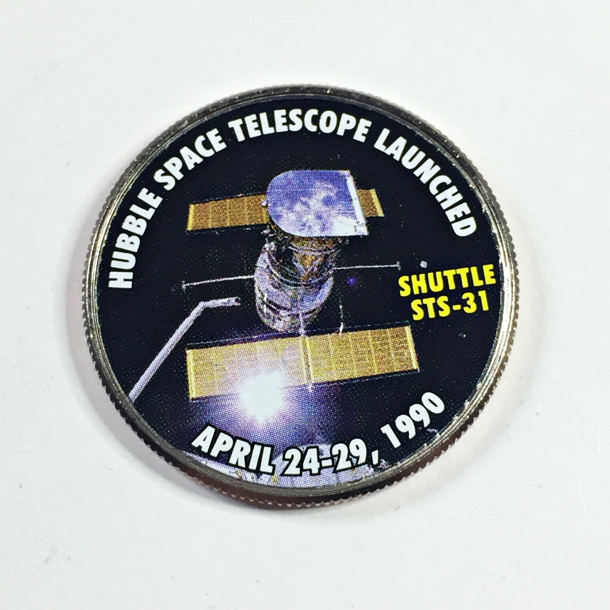 Colorized 2014-D Kennedy Half Dollar Commemorating Hubble Space ...