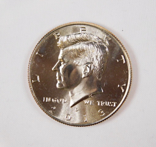Colorized Kennedy Half Dollar Commemorating Apollo 11; Planting the ...