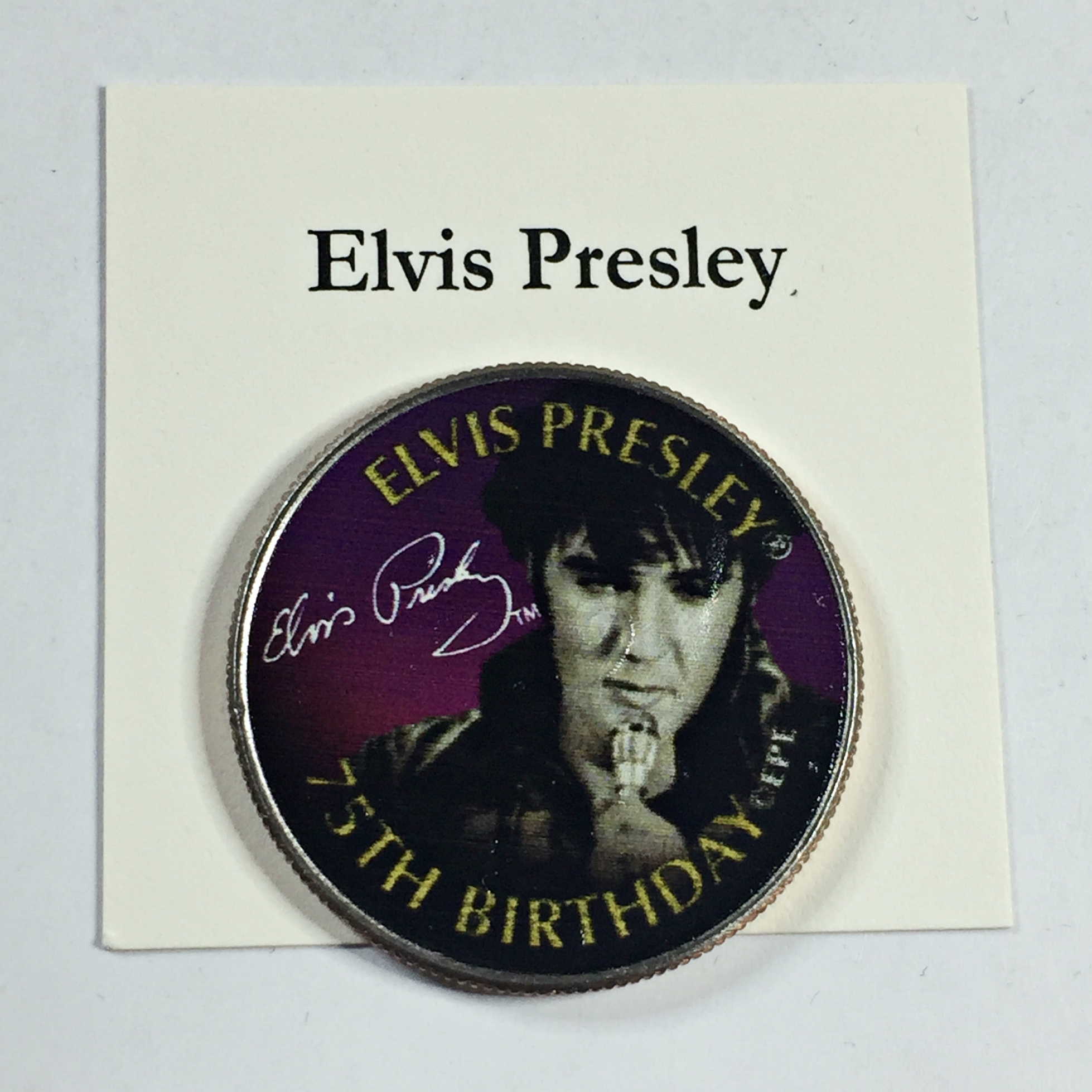 Colorized Kennedy Half Dollar Commemorating Elvis Presley's 75th ...