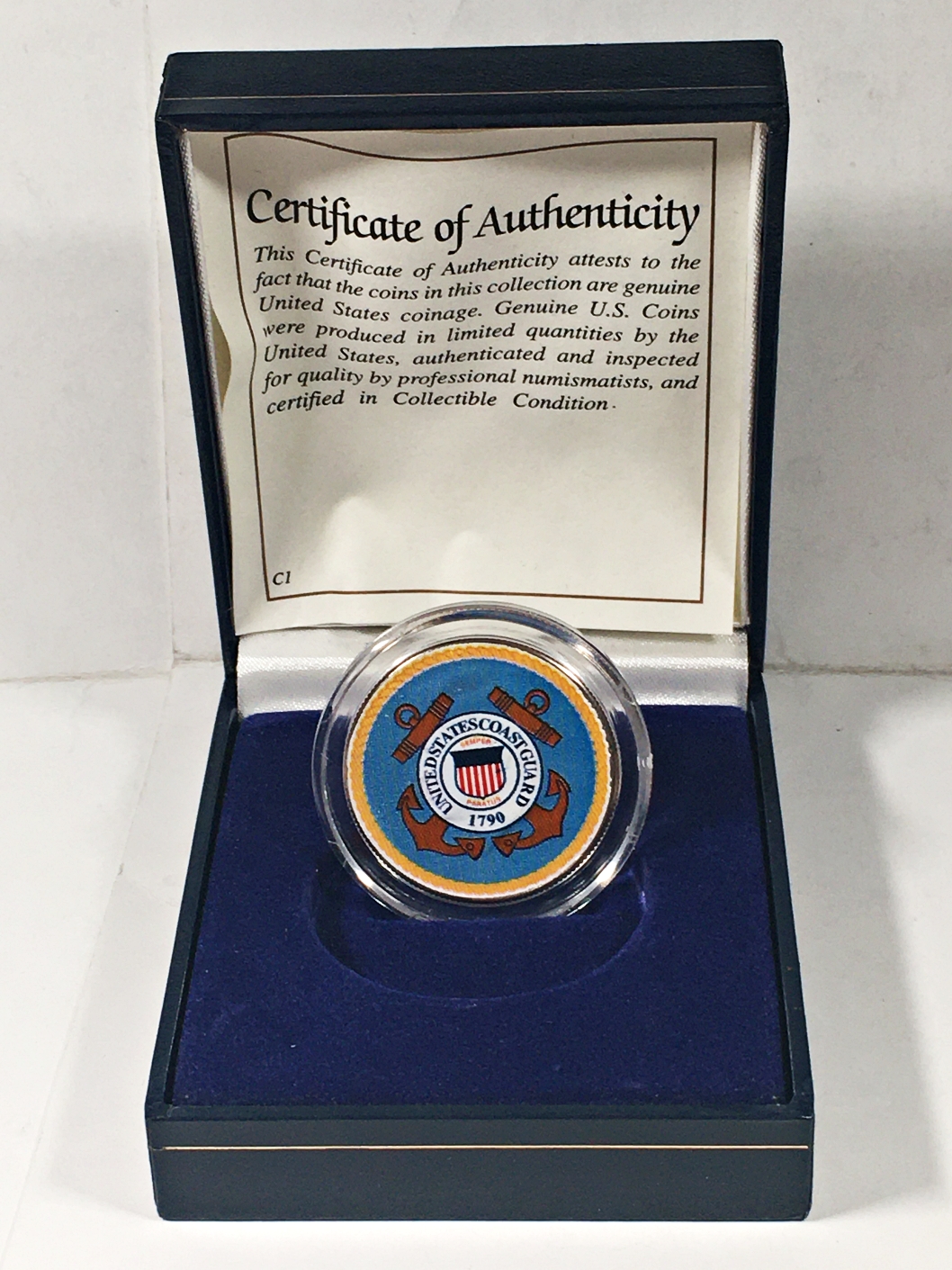Colorized Kennedy Half Dollar Commemorating the United States Coast ...