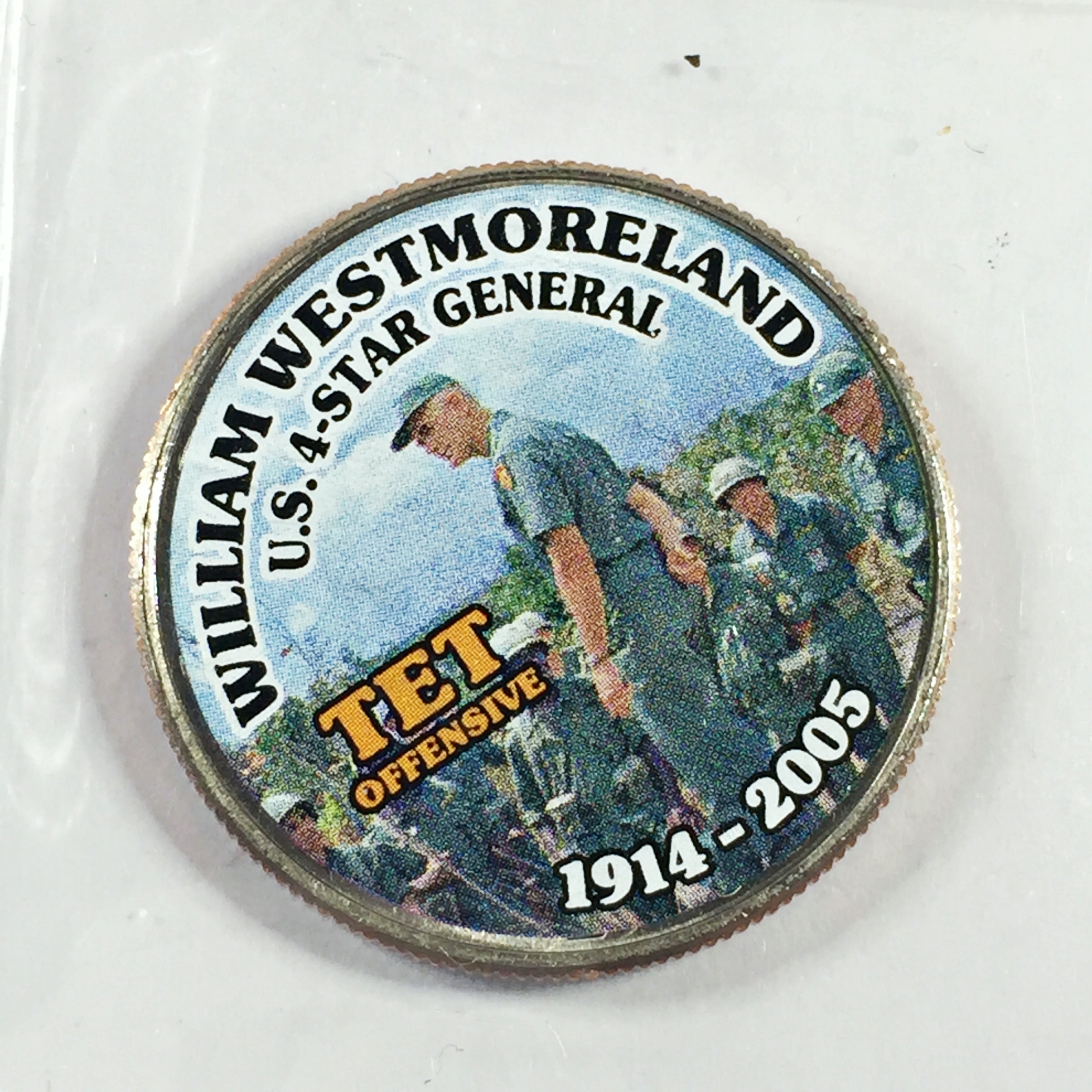 Colorized Kennedy Half Dollar Commemorating the Vietnam War*General ...