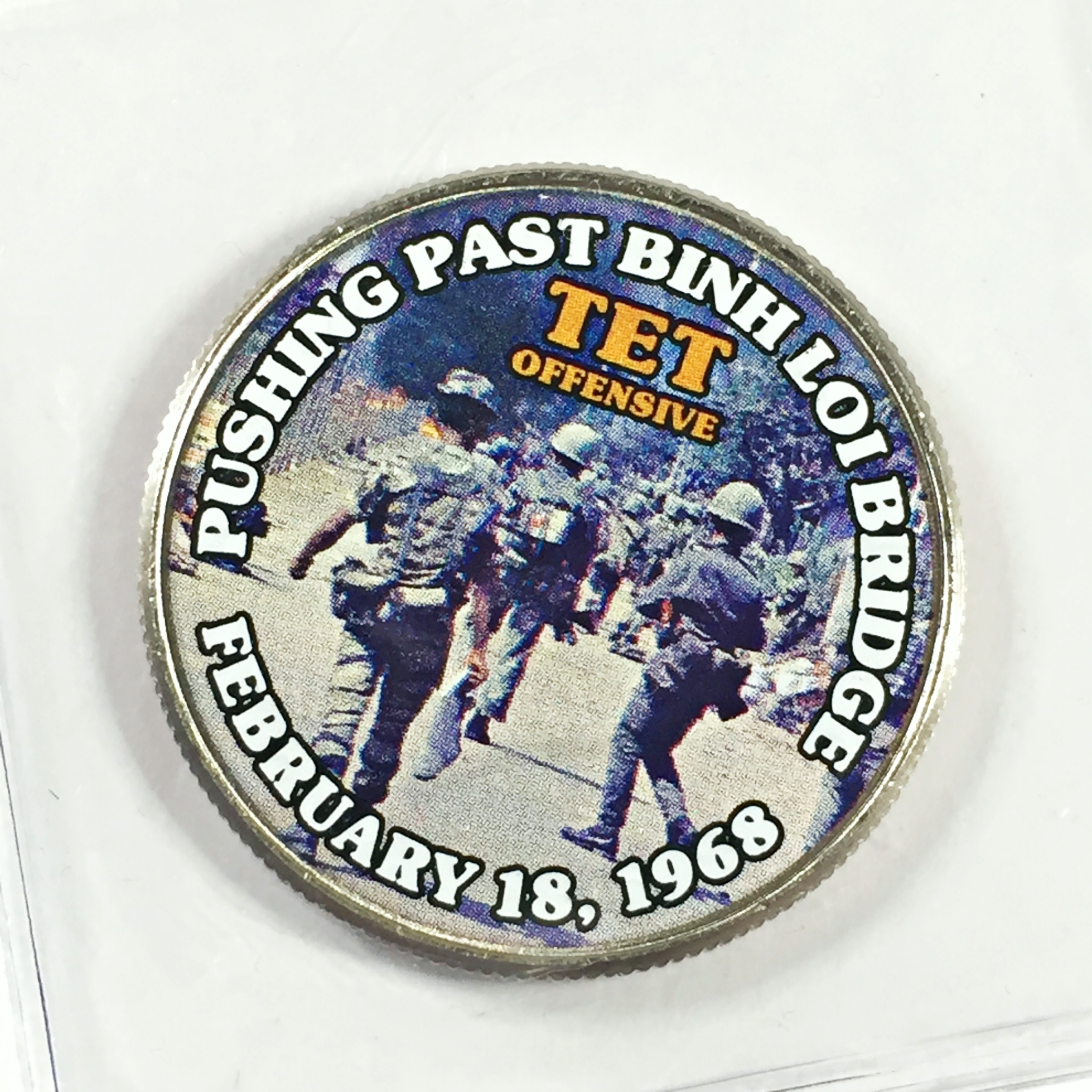 Colorized Kennedy Half Dollar Commemorating the Vietnam War*Pushing ...