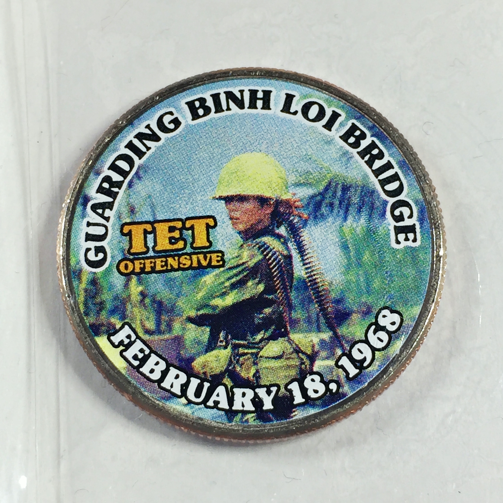 Colorized Kennedy Half Dollar Commemorating the War in Viet Nam ...