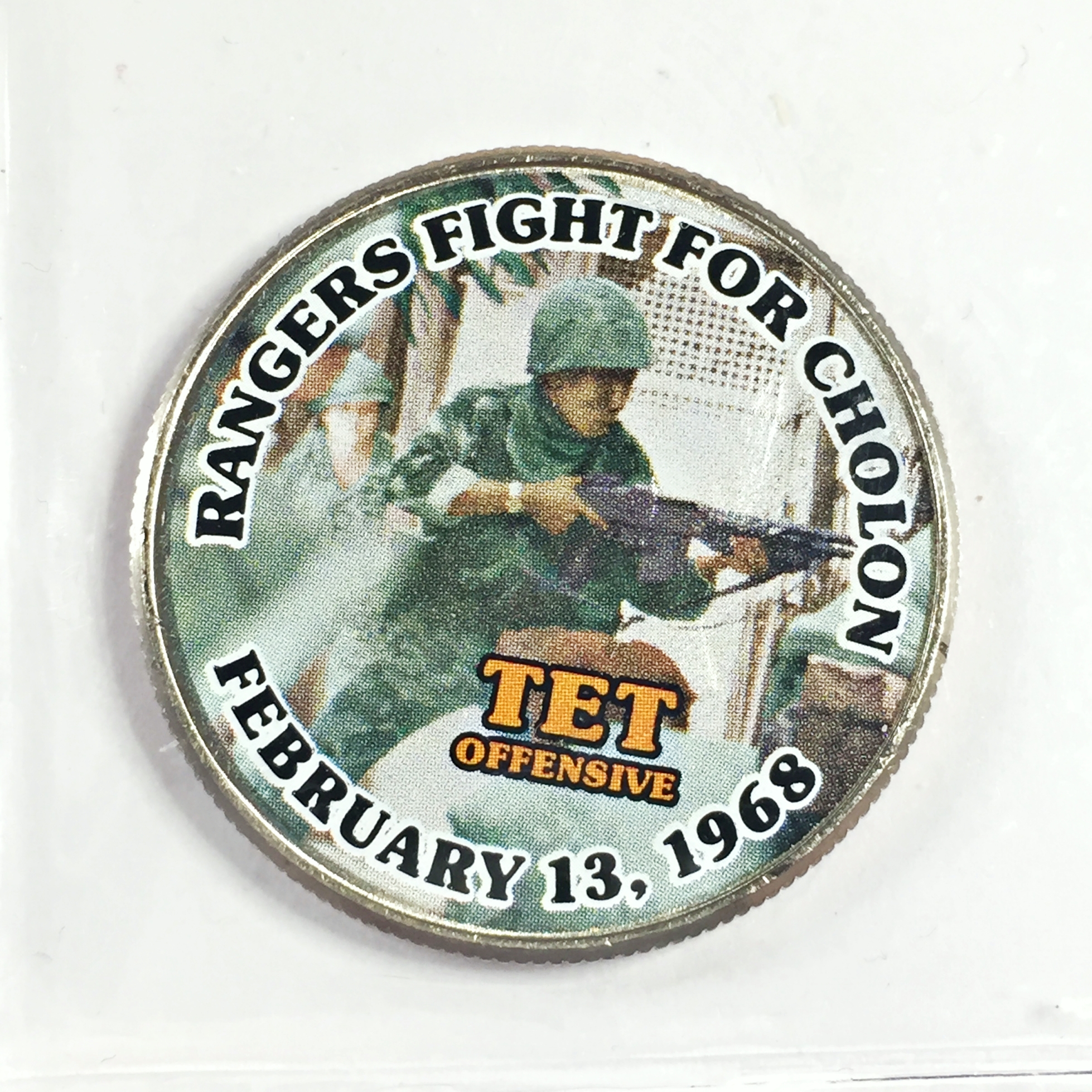 Colorized Kennedy Half Dollar Commemorating the War in Viet Nam*Rangers ...