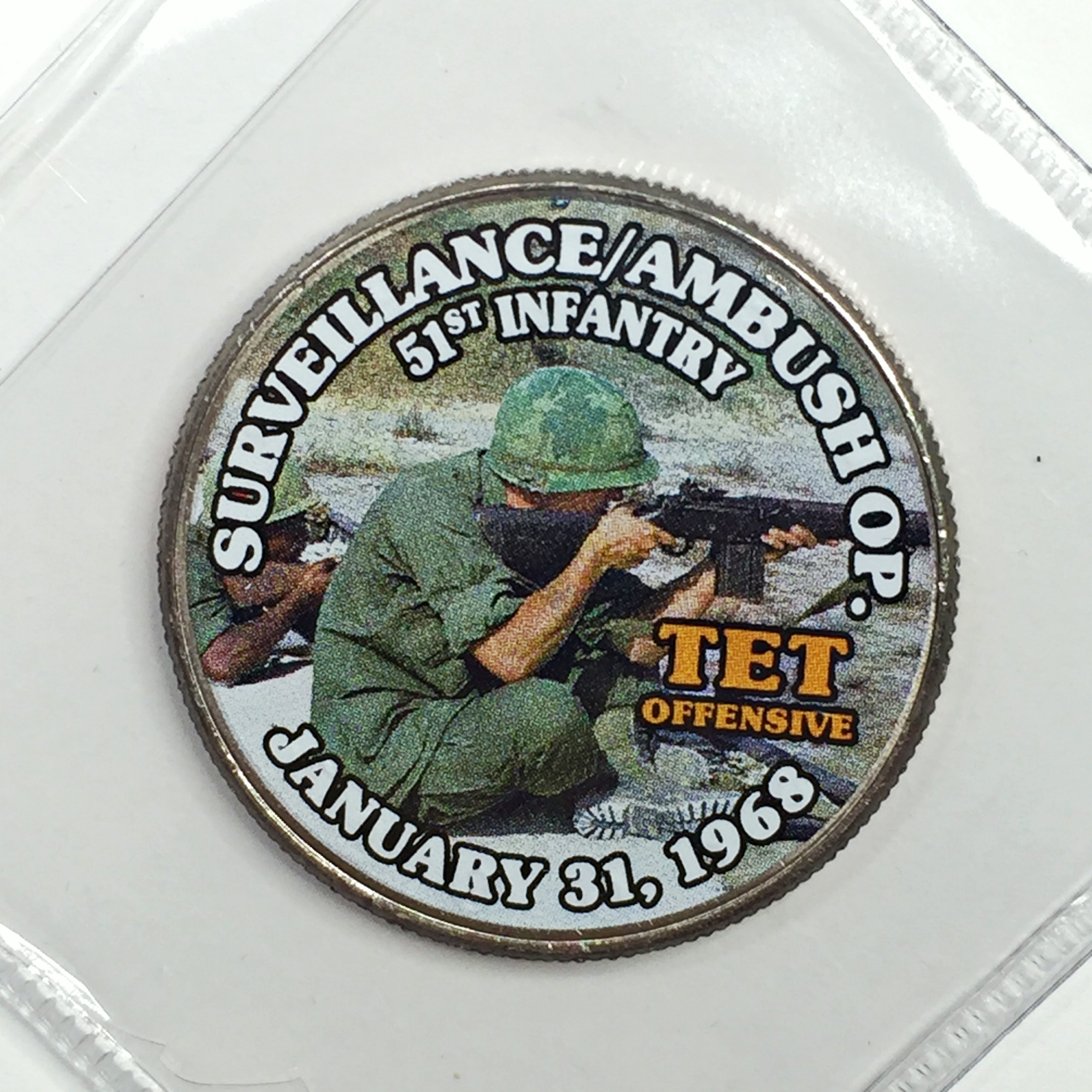 Colorized Kennedy Half Dollar Commemorative of the Vietnam War ...