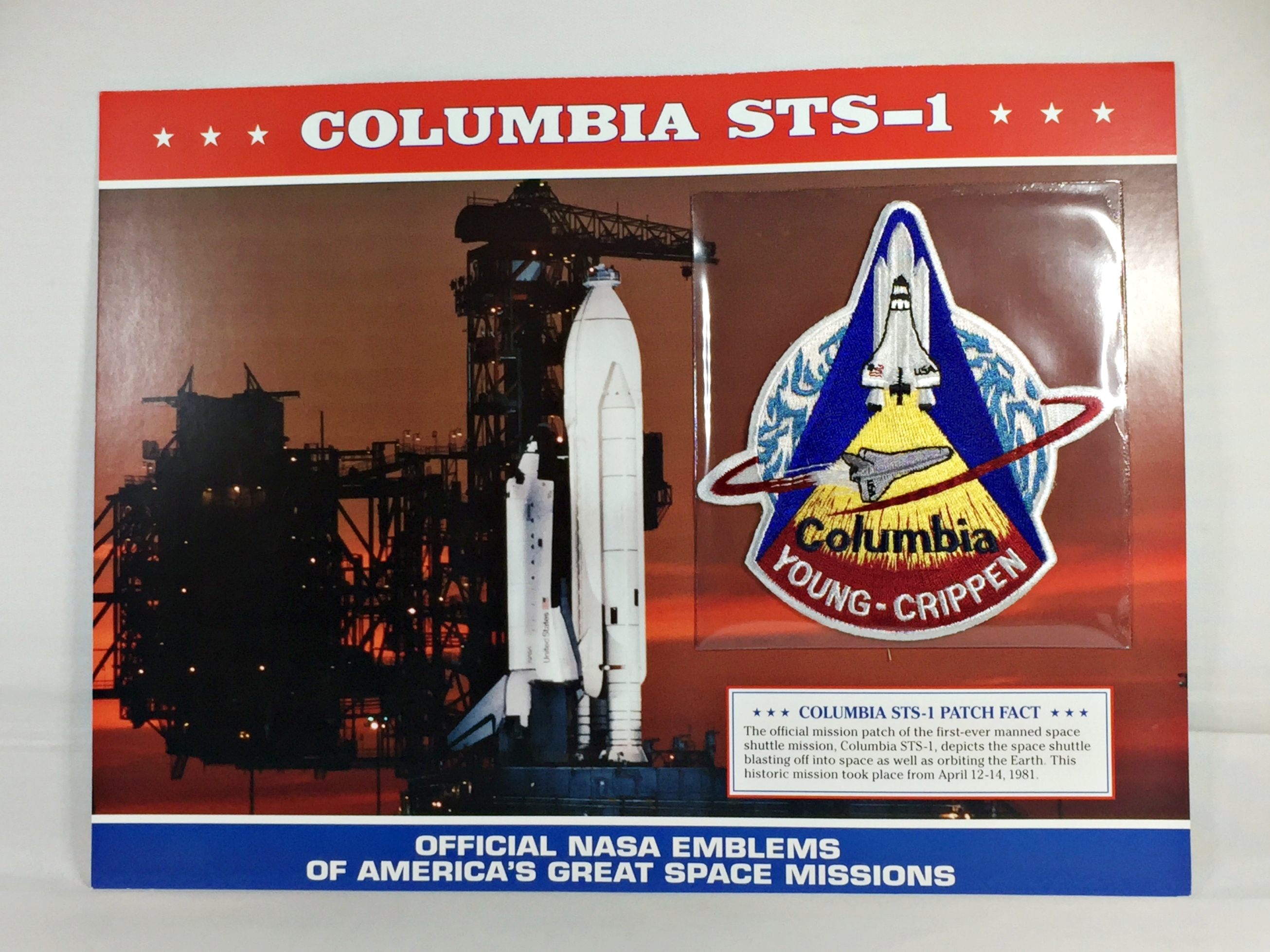 COLUMBIA STS-1 (First Shuttle Orbiter) NASA Space Mission Emblem Patch ...