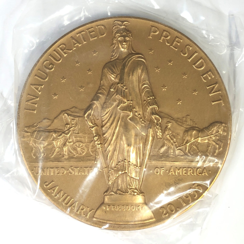 Médaille Général Eisenhower En Bronze Clair - Refrappe De 1970, Collection Militaire