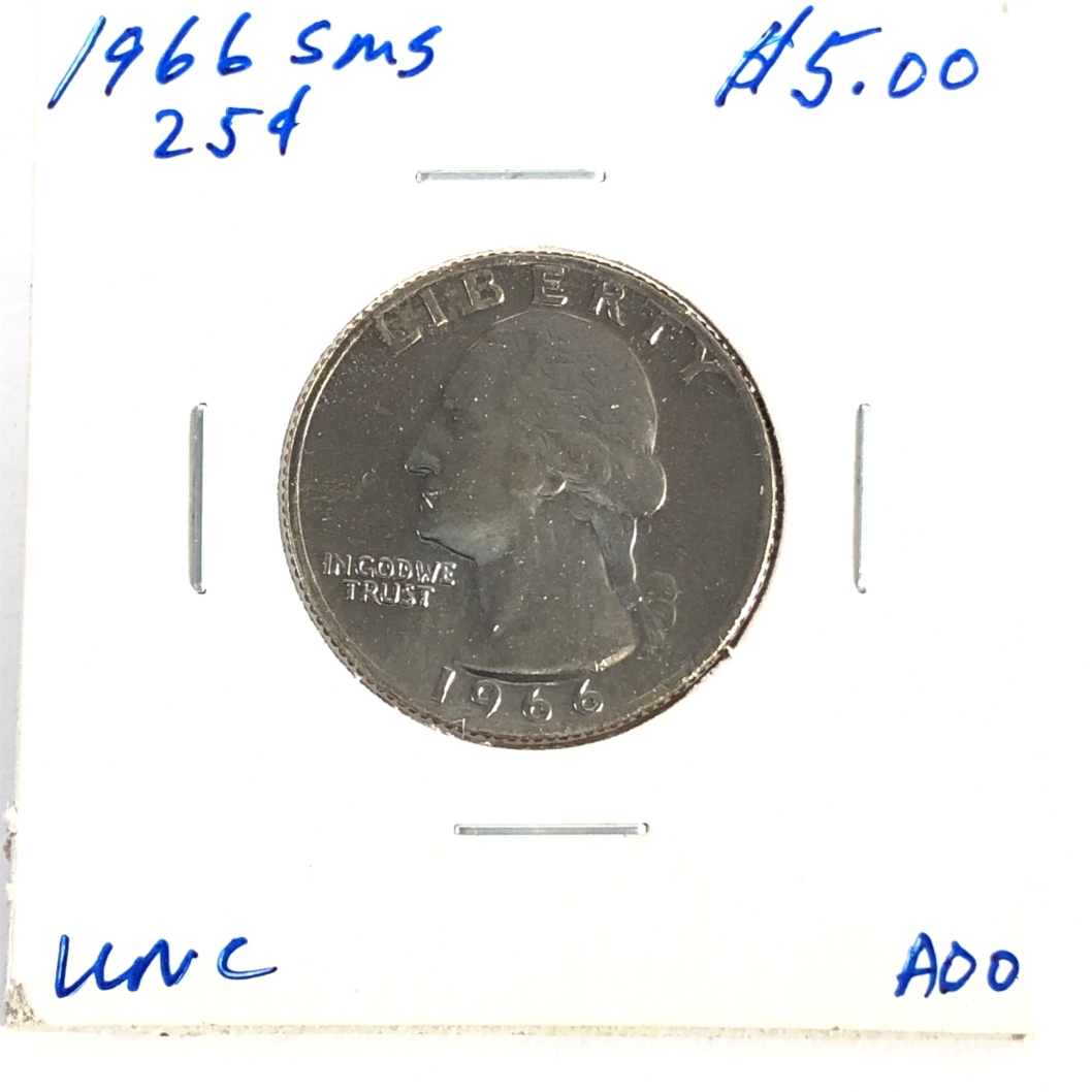 From 1966 Special Mint Set: Uncirculated Washington Quarter