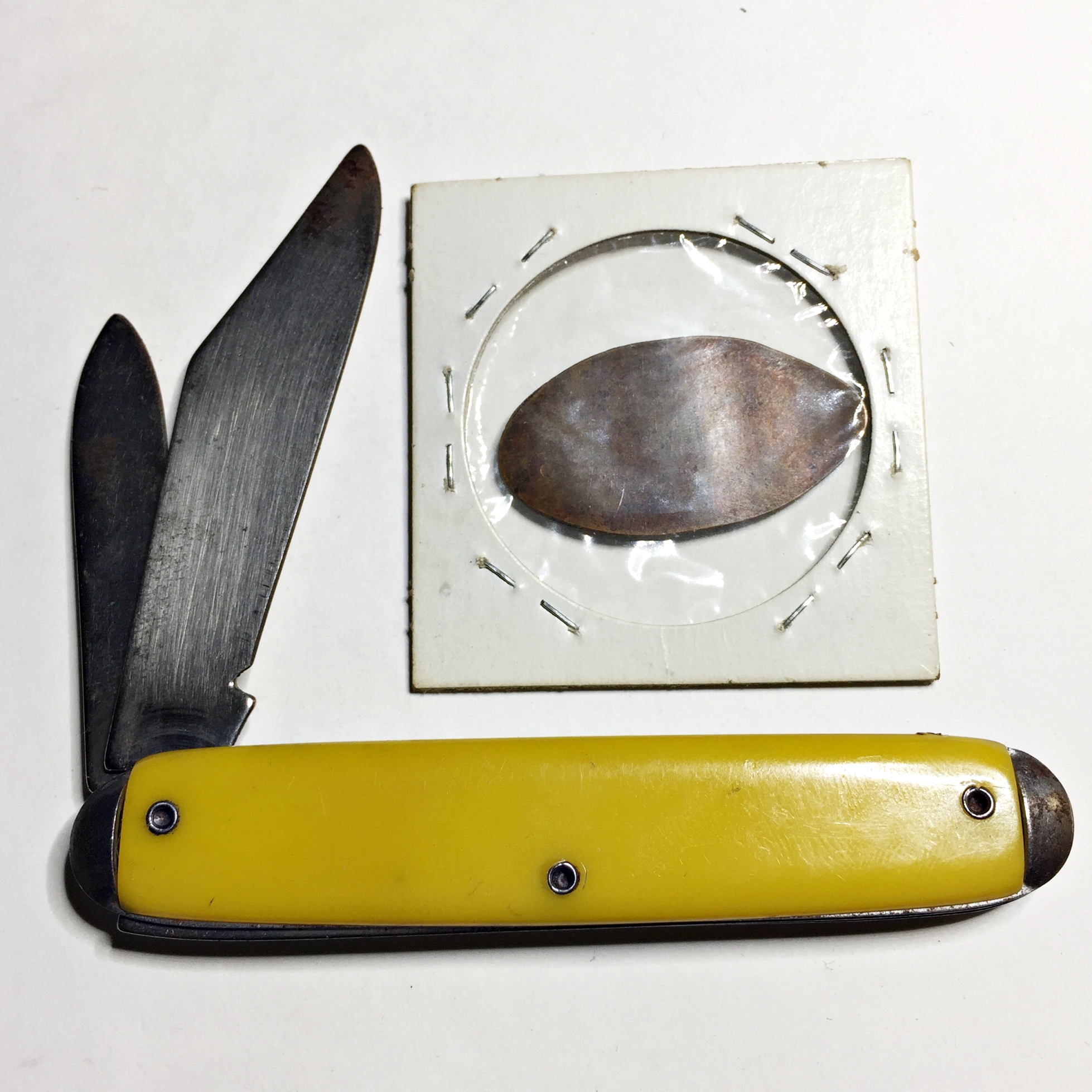 From the 1933 Chicago's World Fair COCA COLA Pocket Knife and Egyptian Pavilion Elongated Cent