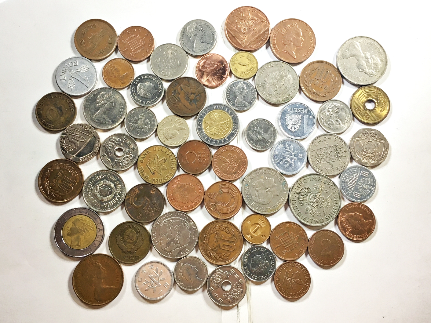 Large Lot of World Coins*8 oz*West German, Russia, Poland and More ...