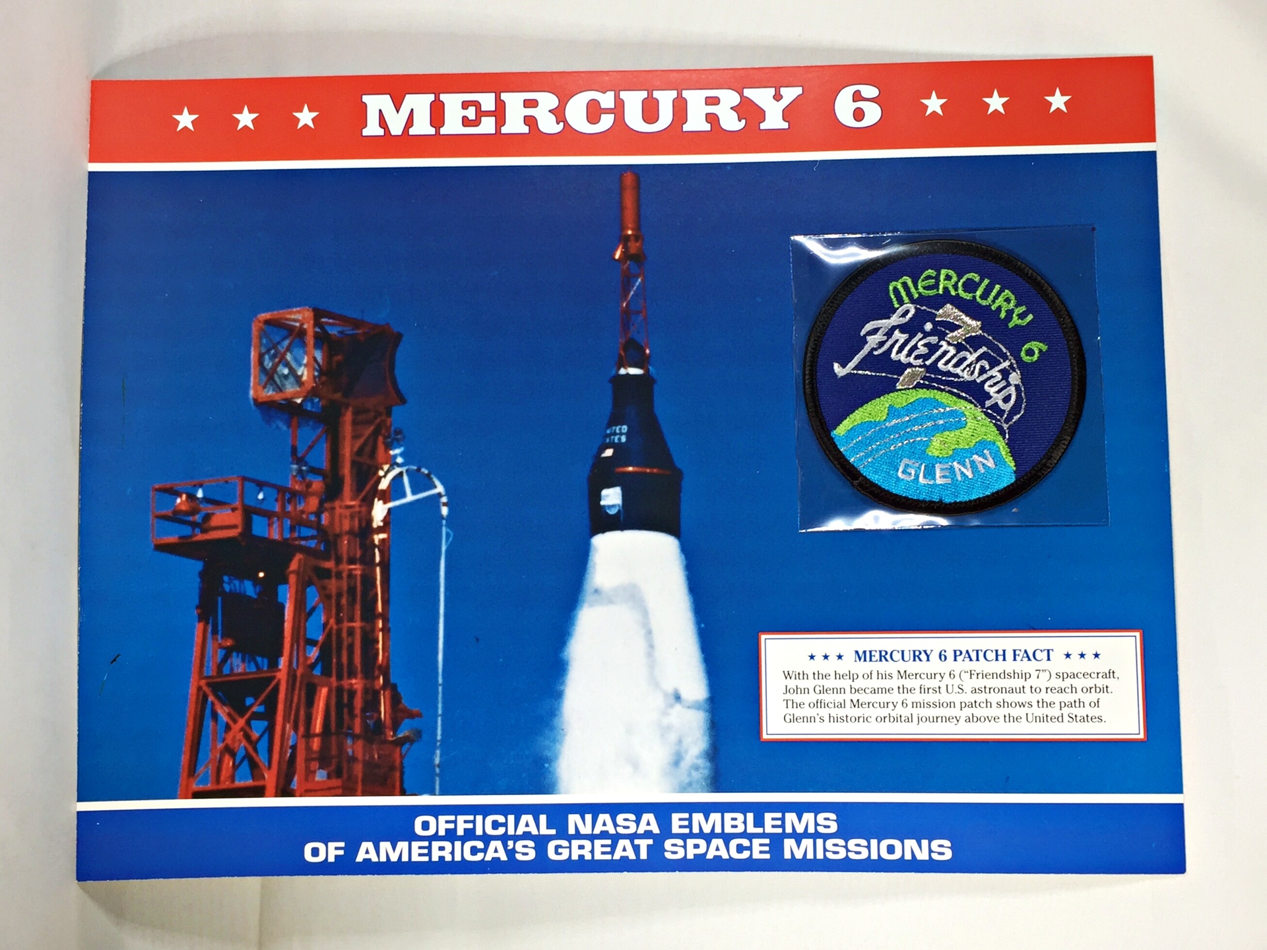 MERCURY 6 (Friendship 7) NASA Space Mission Emblem Patch*Encased in 9